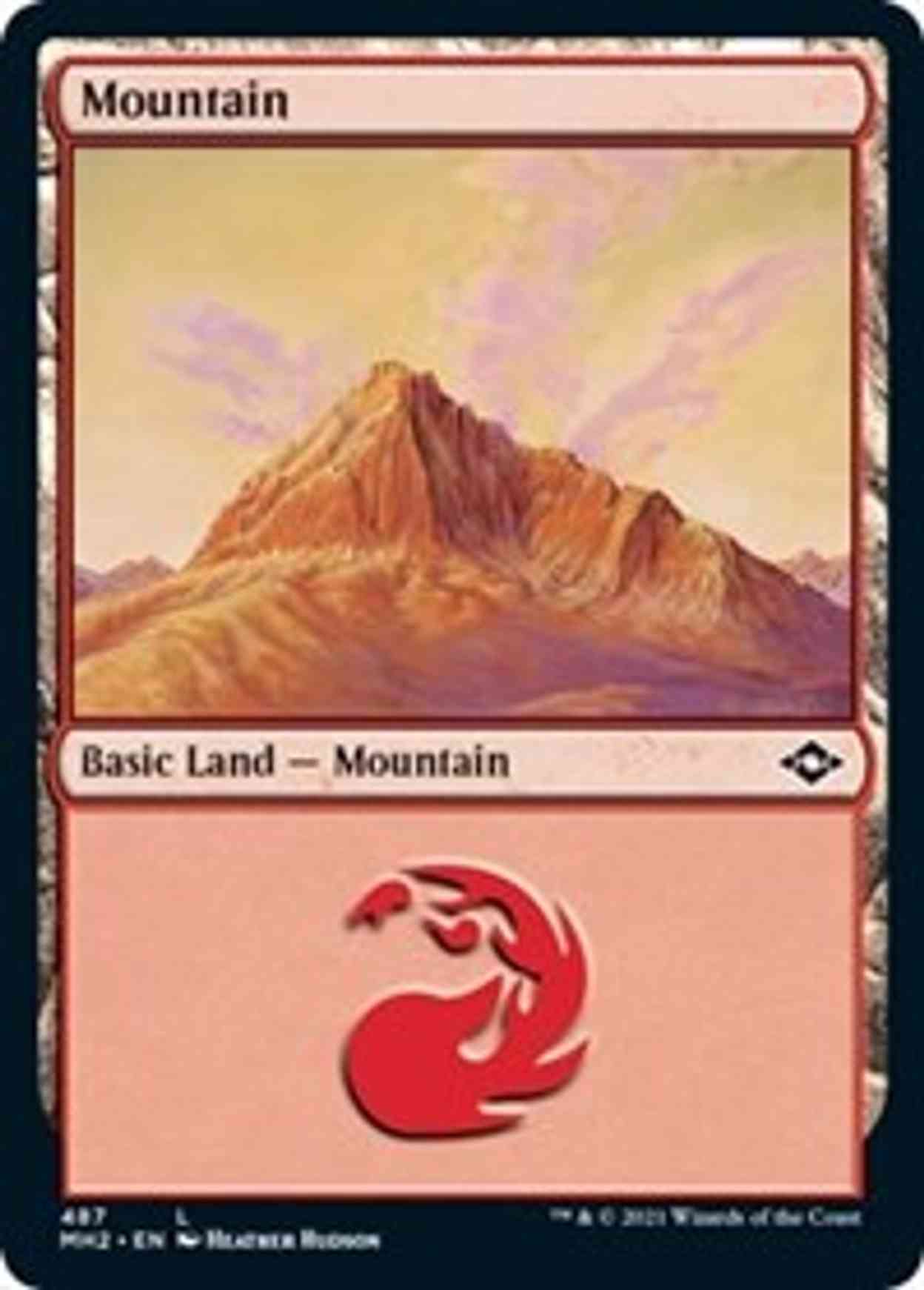 Mountain (487) (Foil Etched) magic card front