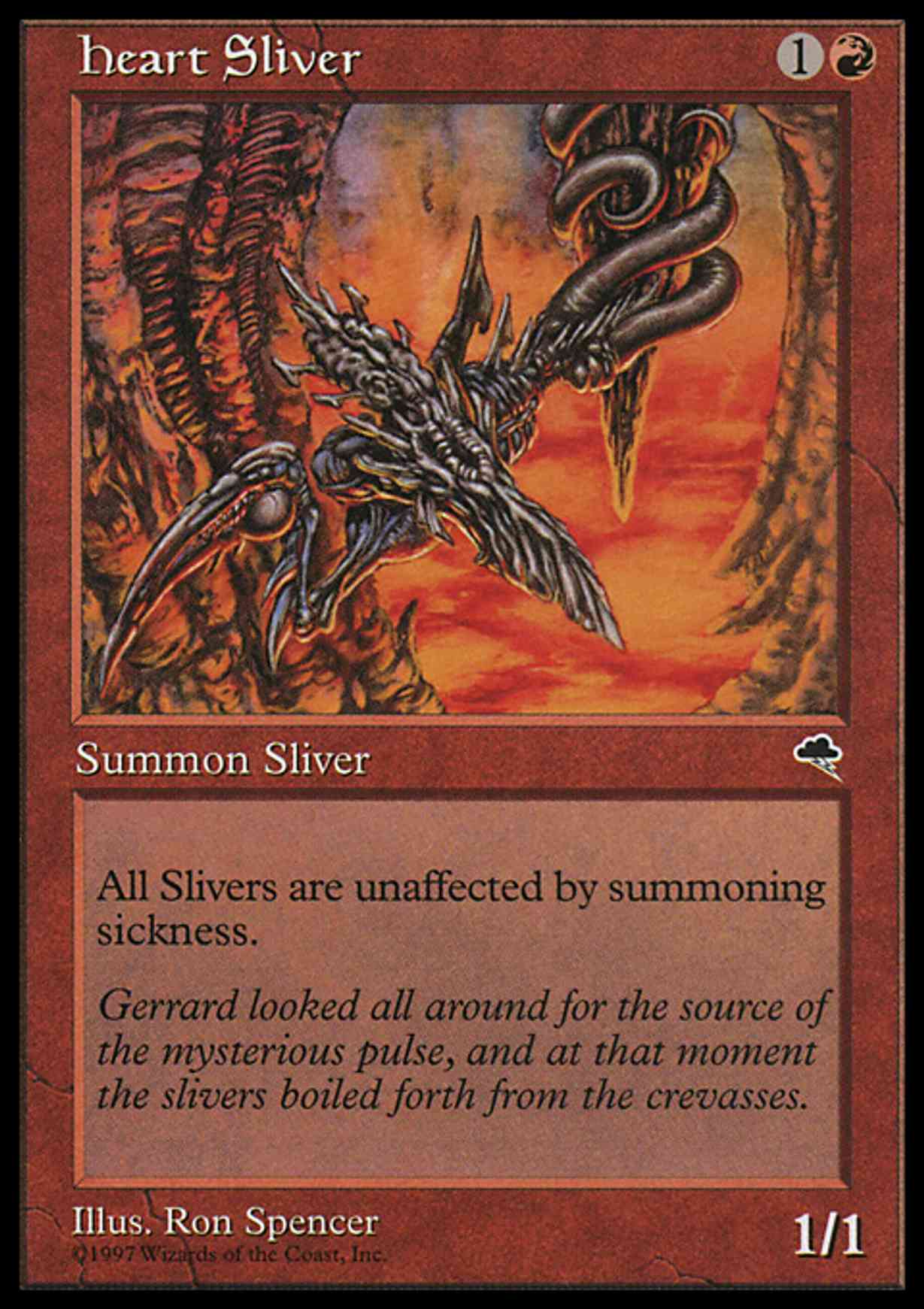 Heart Sliver magic card front