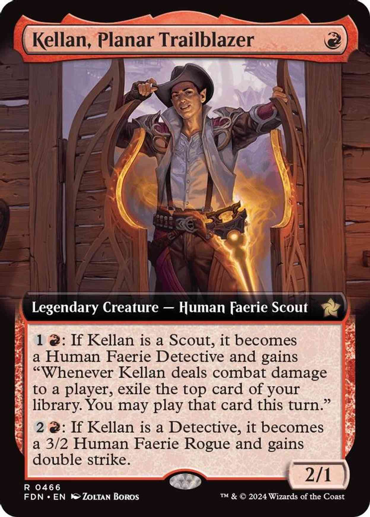 Kellan, Planar Trailblazer (Extended Art) magic card front