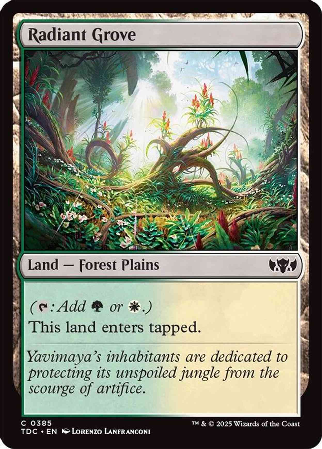 Radiant Grove magic card front