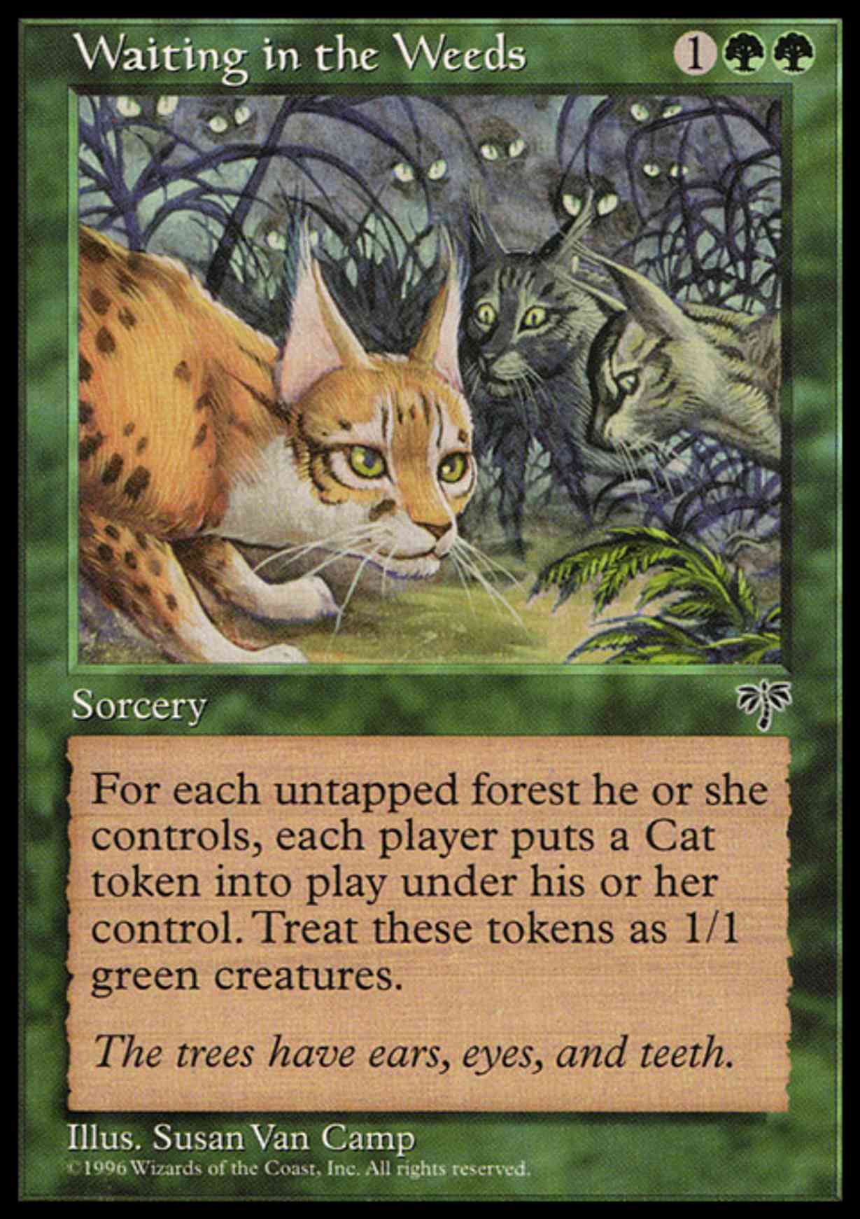 Waiting in the Weeds magic card front