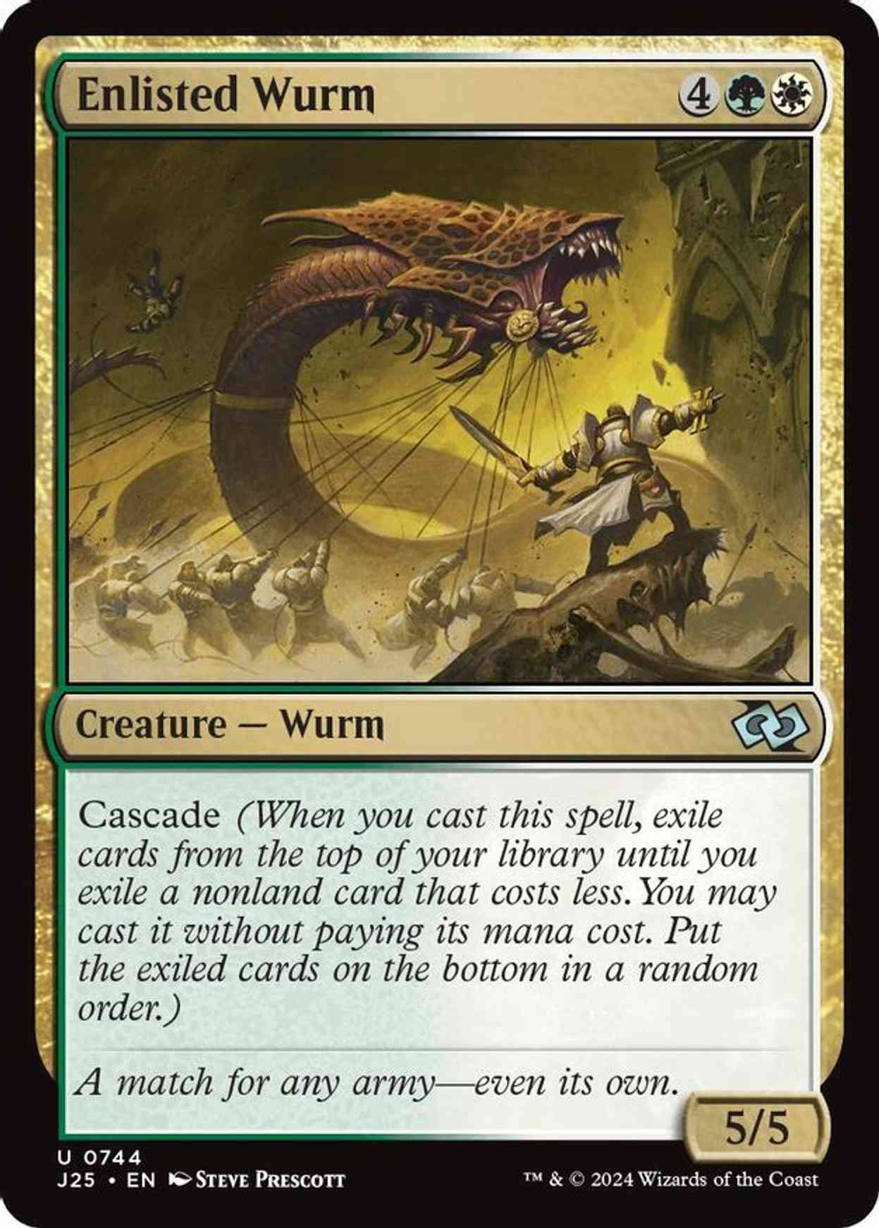 Enlisted Wurm magic card front