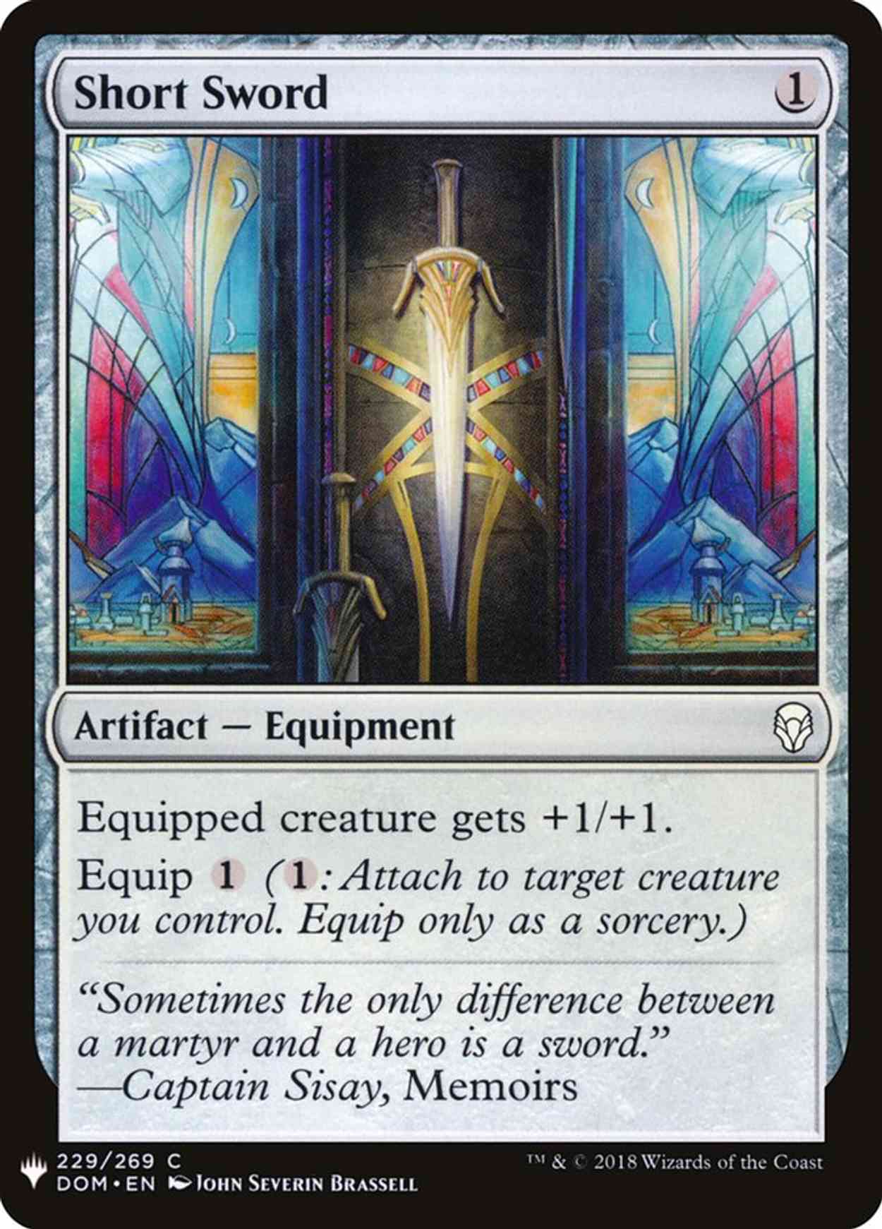 Short Sword magic card front