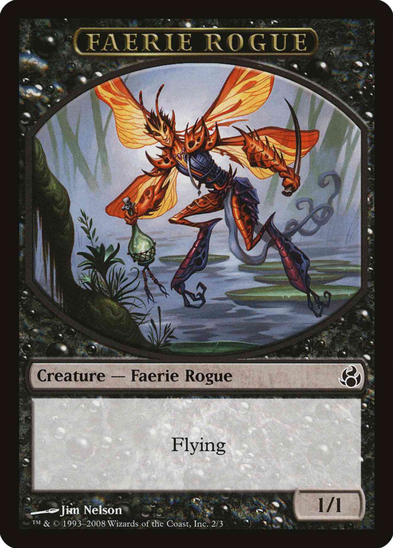 Faerie Rogue Token (Black) magic card front