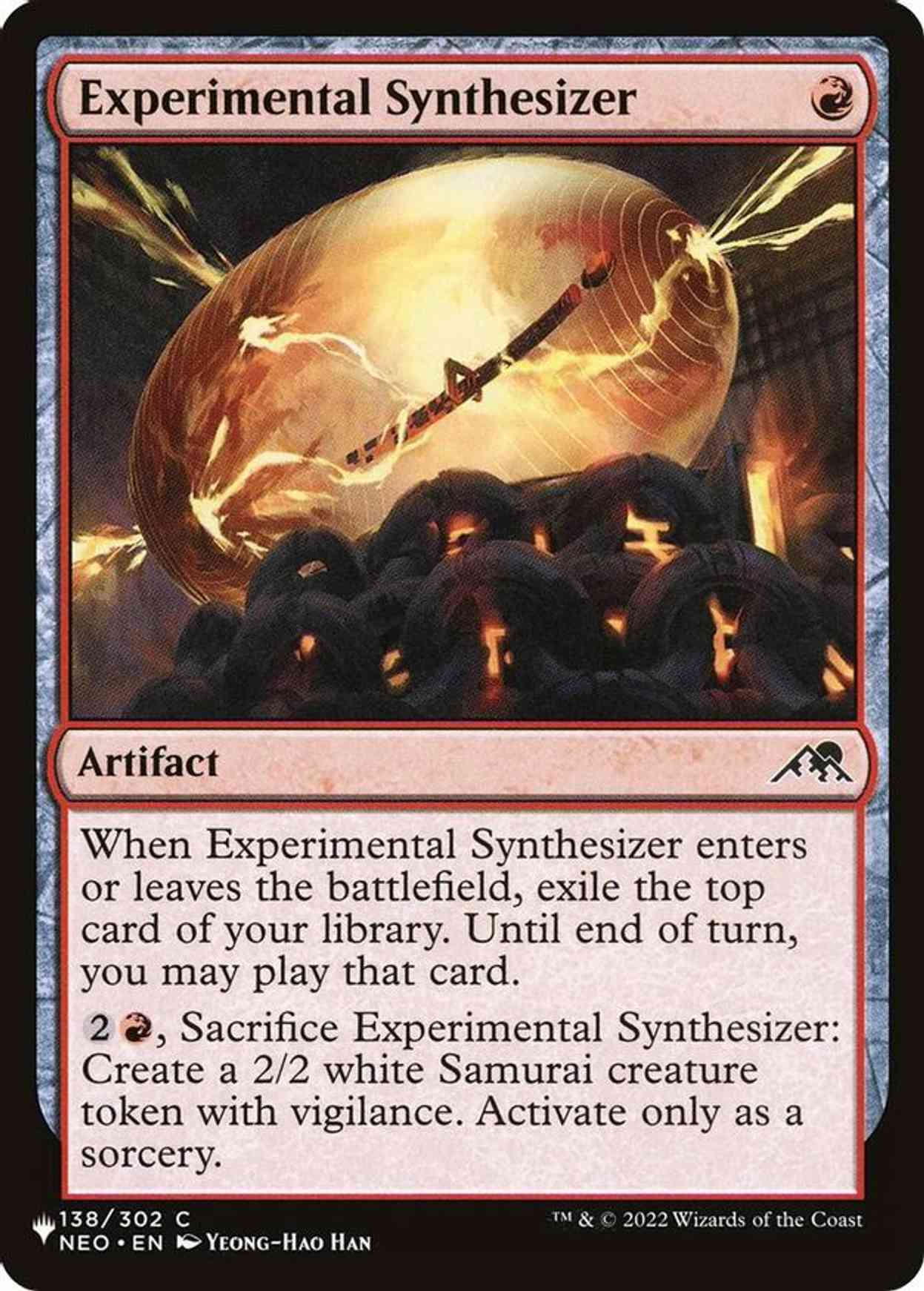 Experimental Synthesizer magic card front