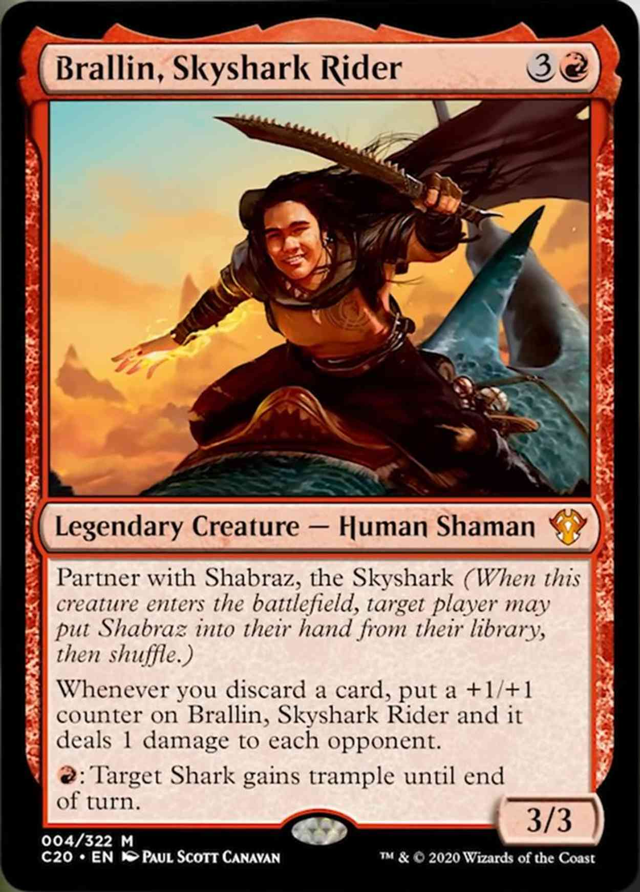 Brallin, Skyshark Rider magic card front