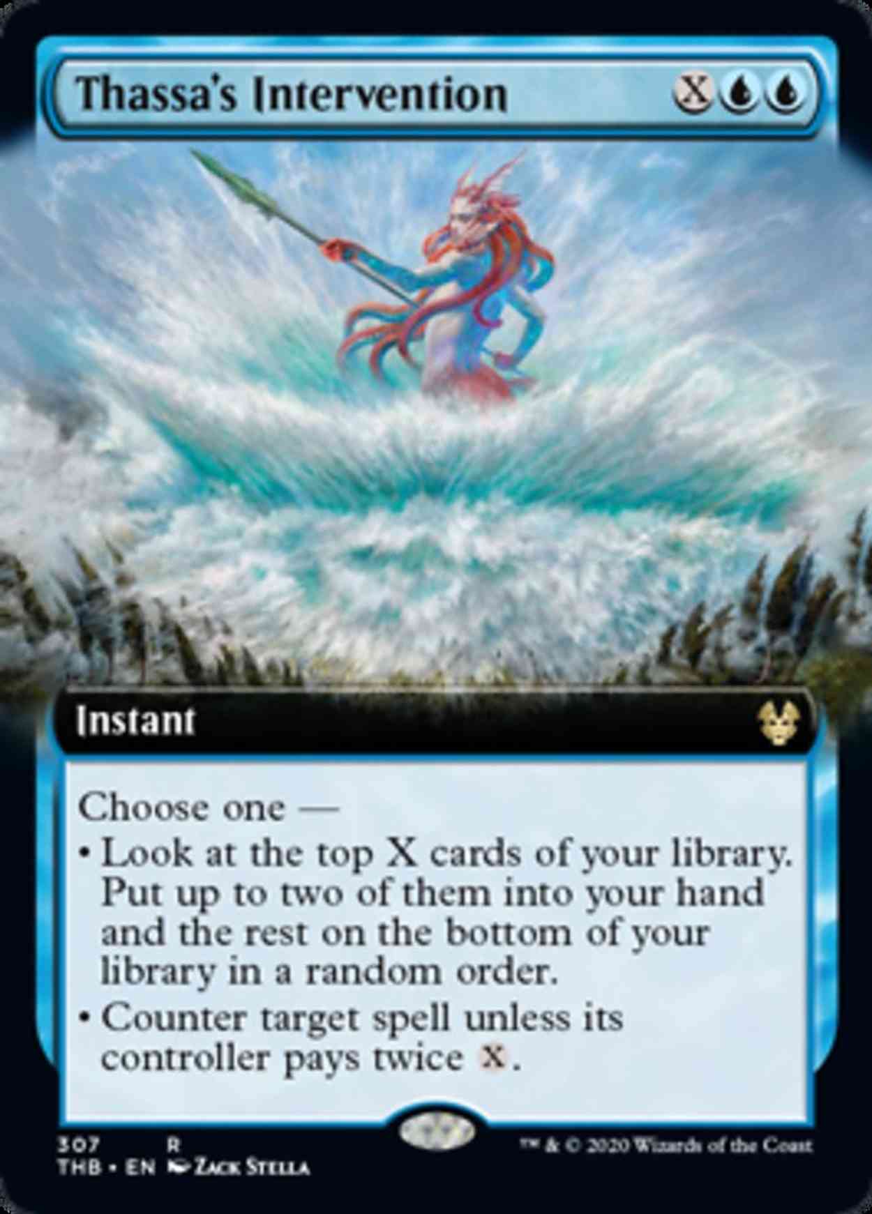 Thassa's Intervention (Extended Art) magic card front