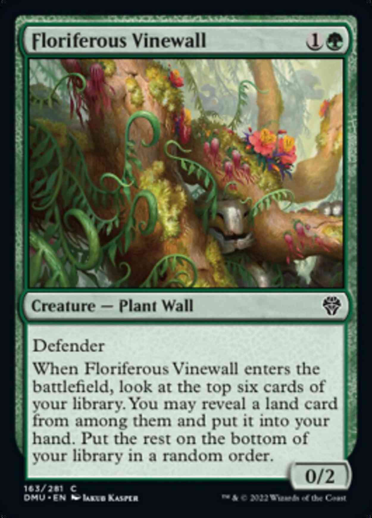 Floriferous Vinewall magic card front