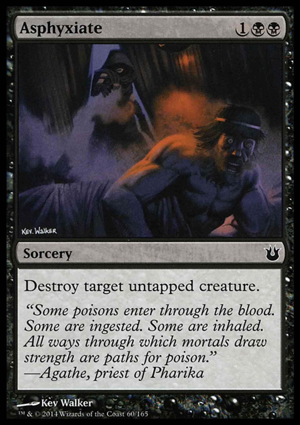 Asphyxiate magic card front