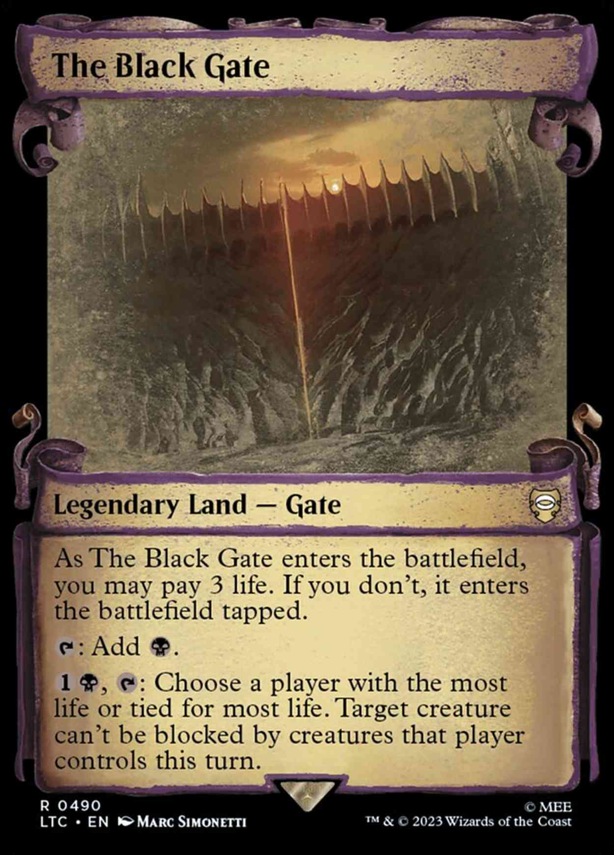 The Black Gate (Showcase Scrolls) magic card front