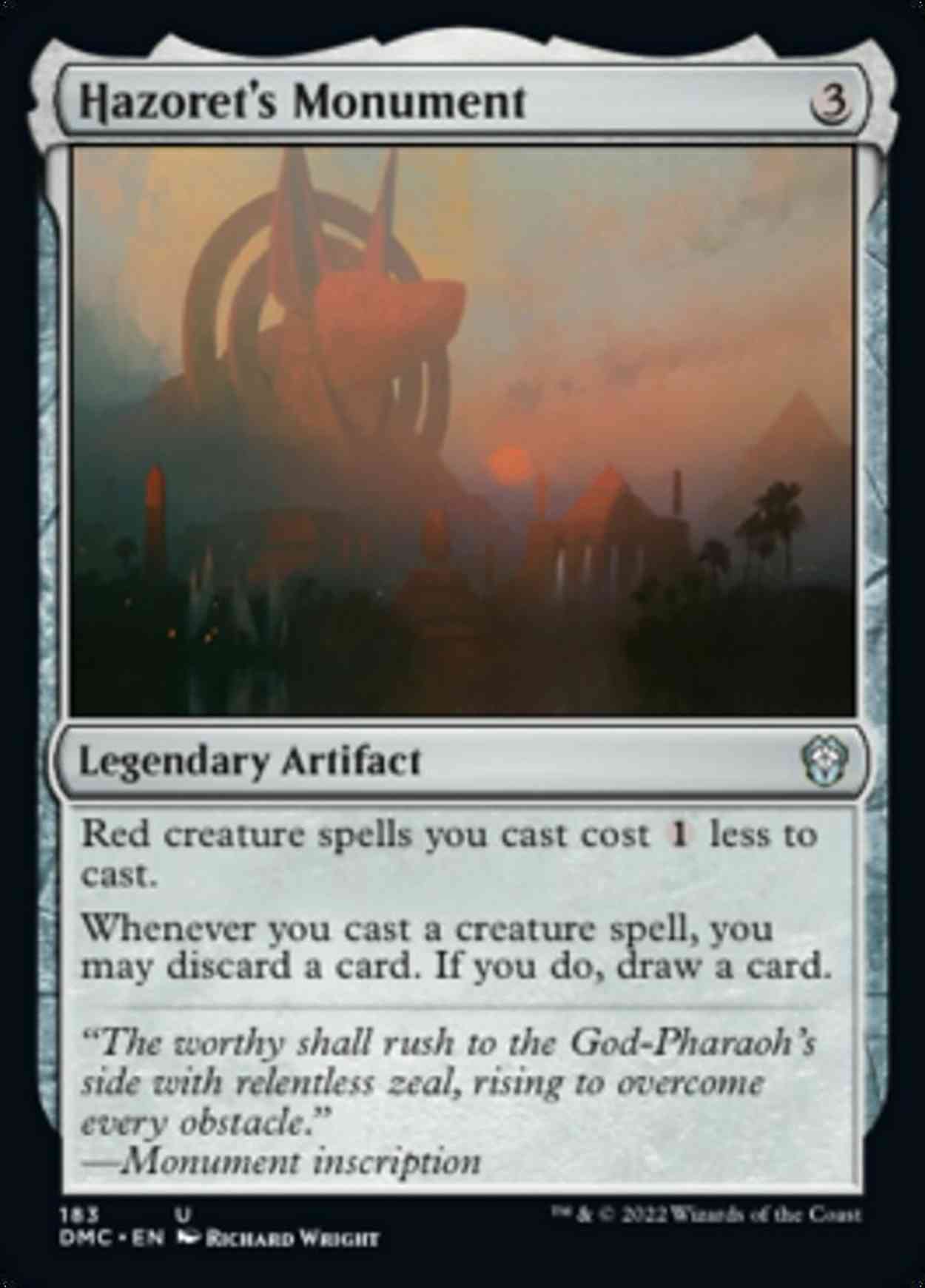 Hazoret's Monument magic card front