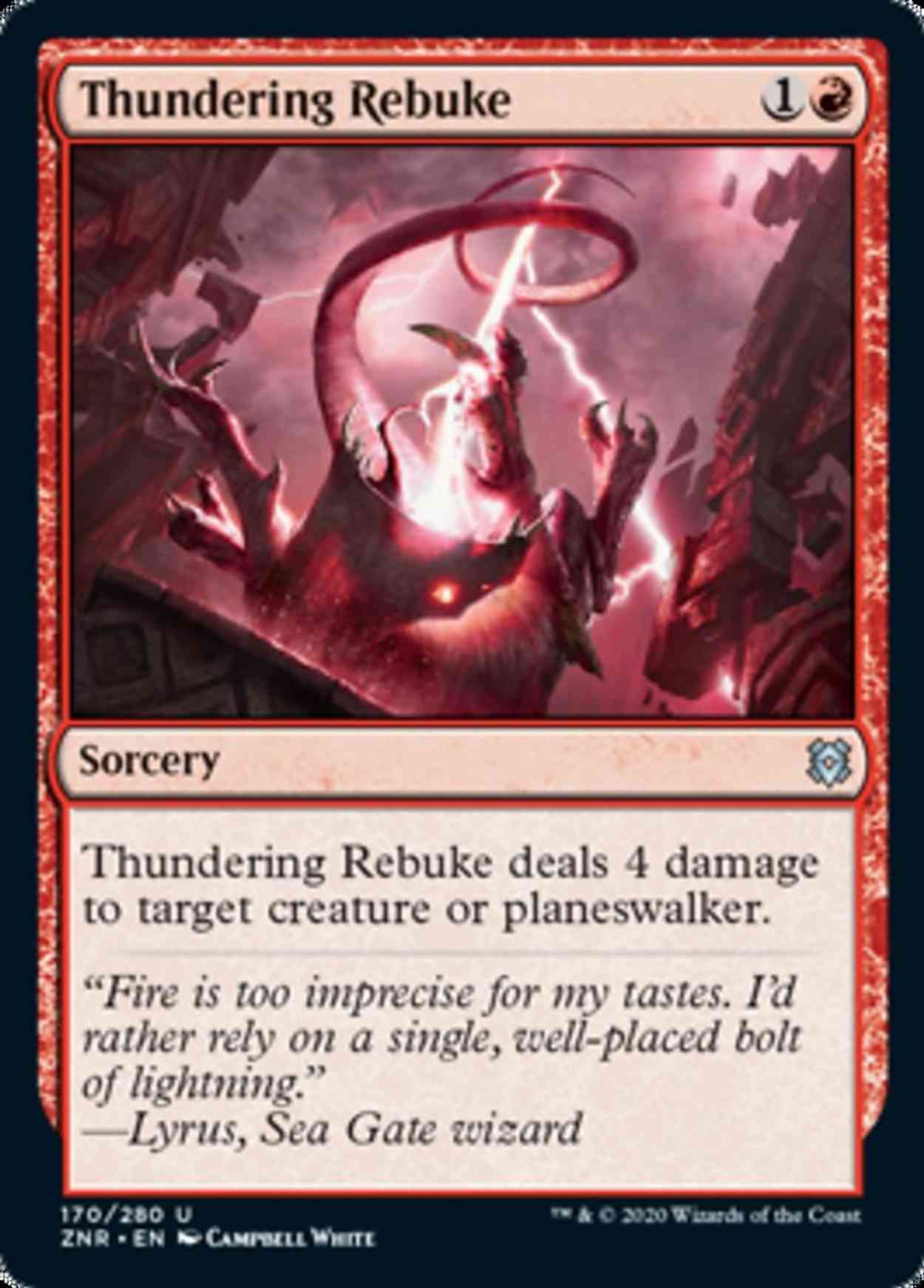 Thundering Rebuke magic card front