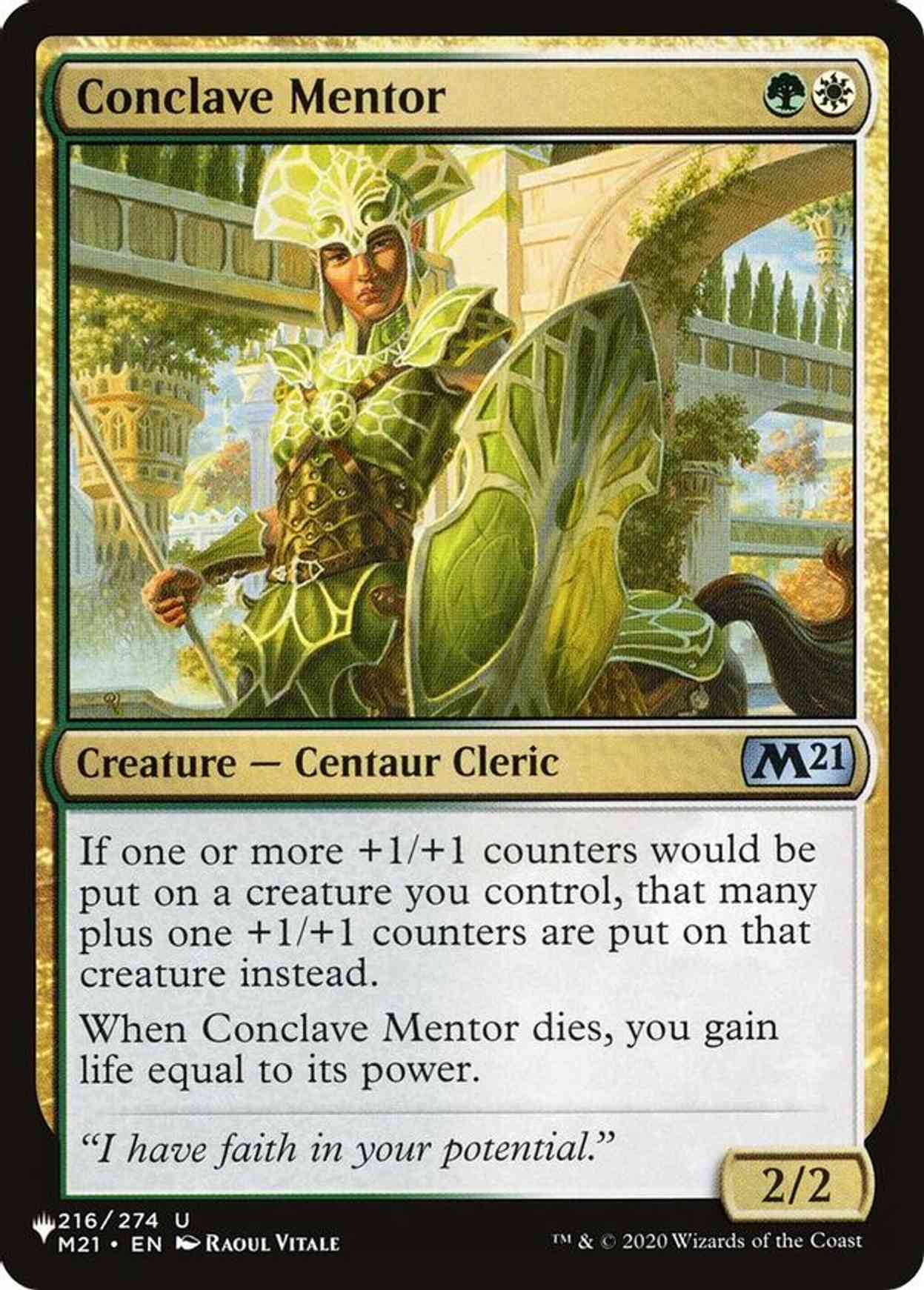 Conclave Mentor magic card front