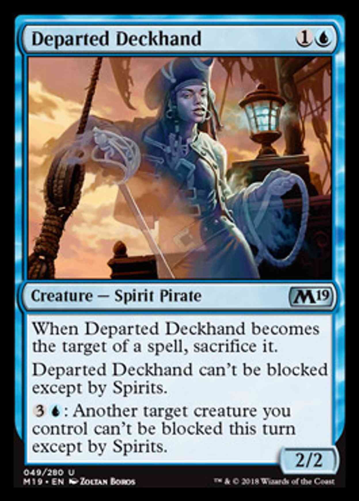 Departed Deckhand magic card front
