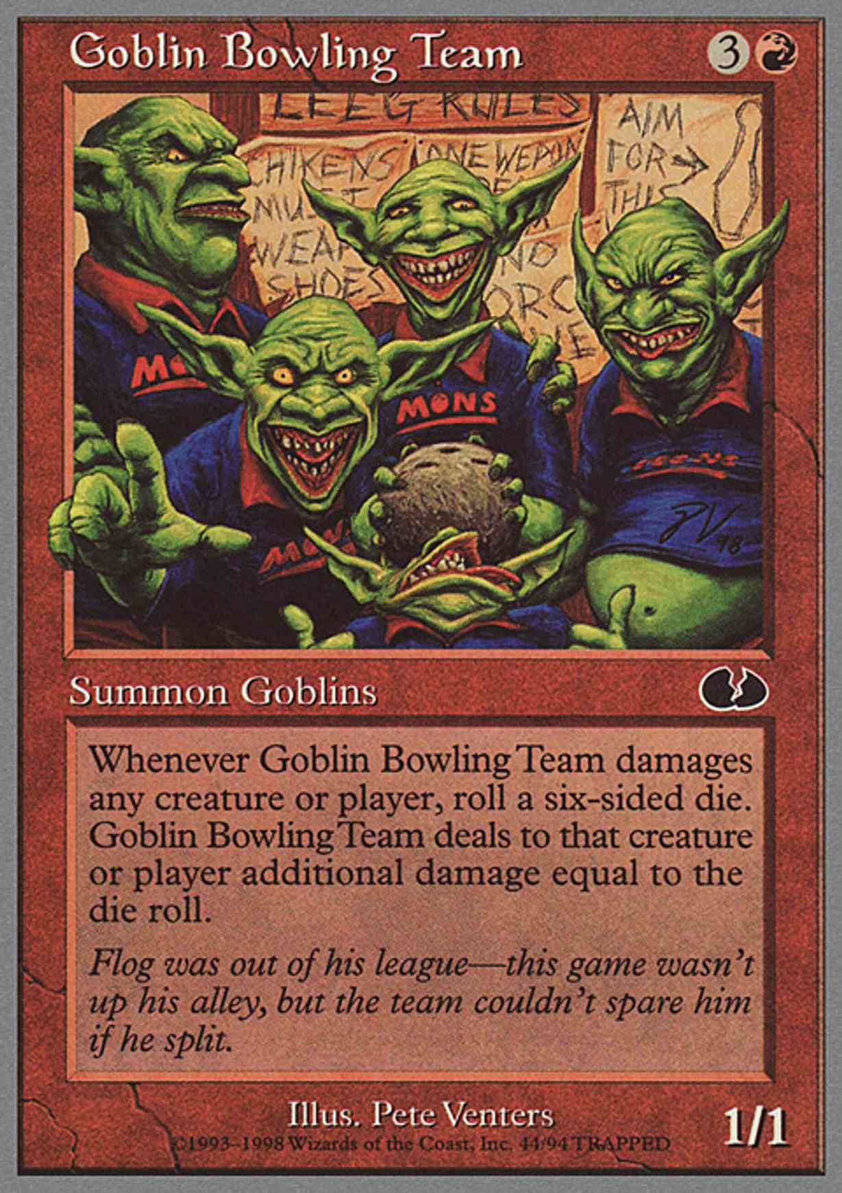 Goblin Bowling Team magic card front