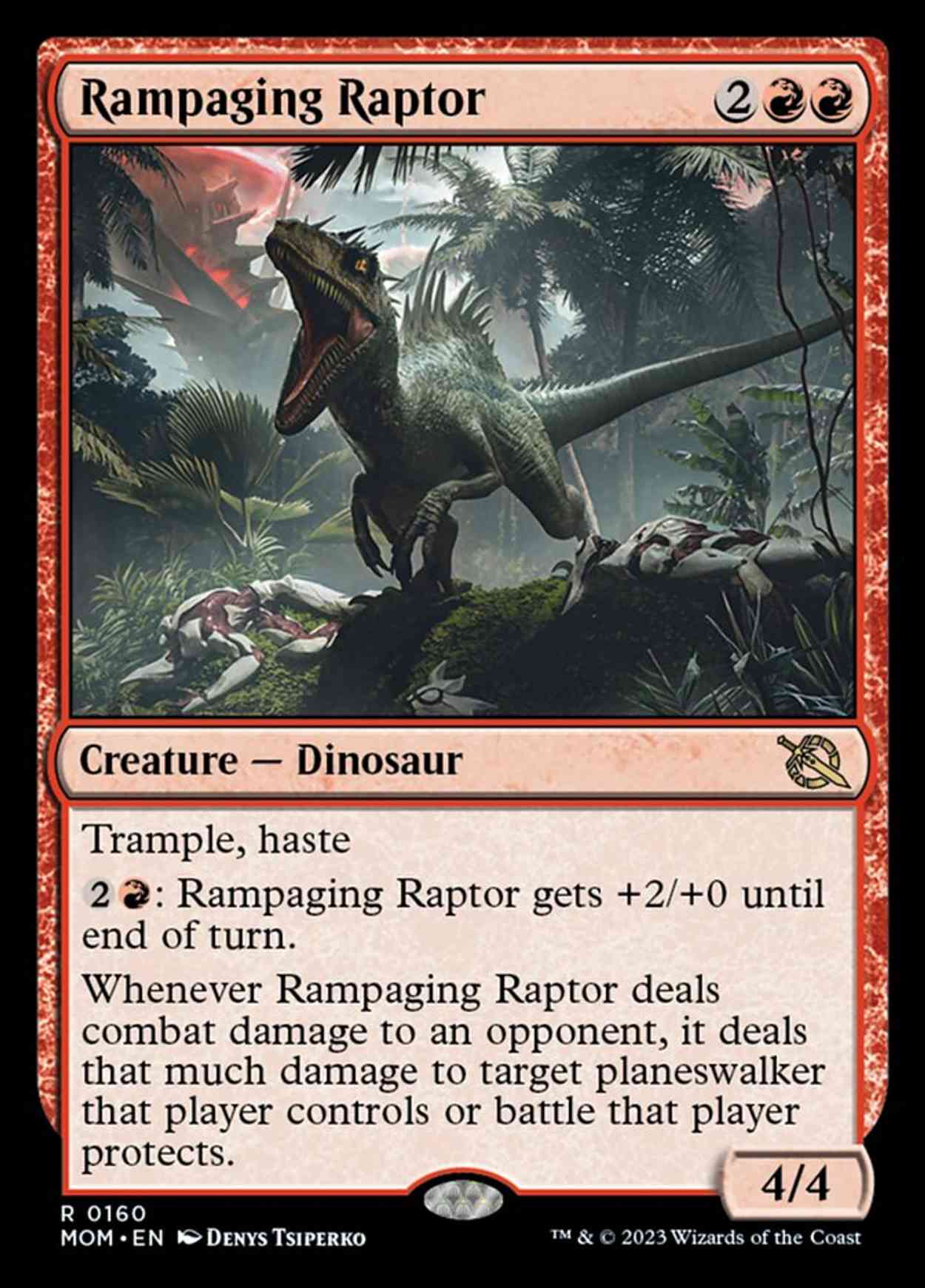 Rampaging Raptor magic card front