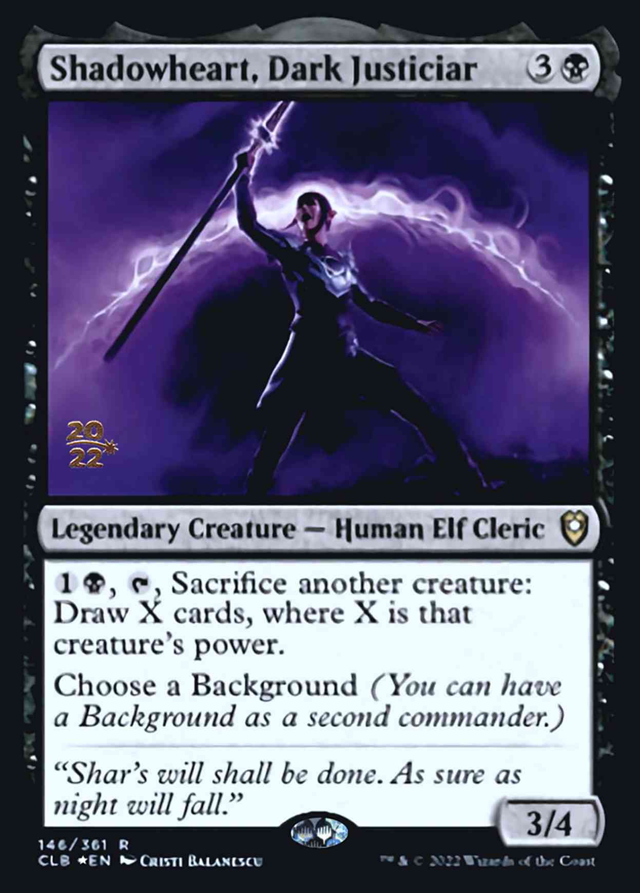 Shadowheart, Dark Justiciar magic card front