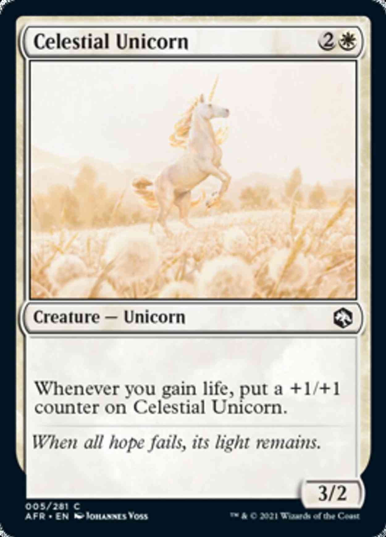 Celestial Unicorn magic card front