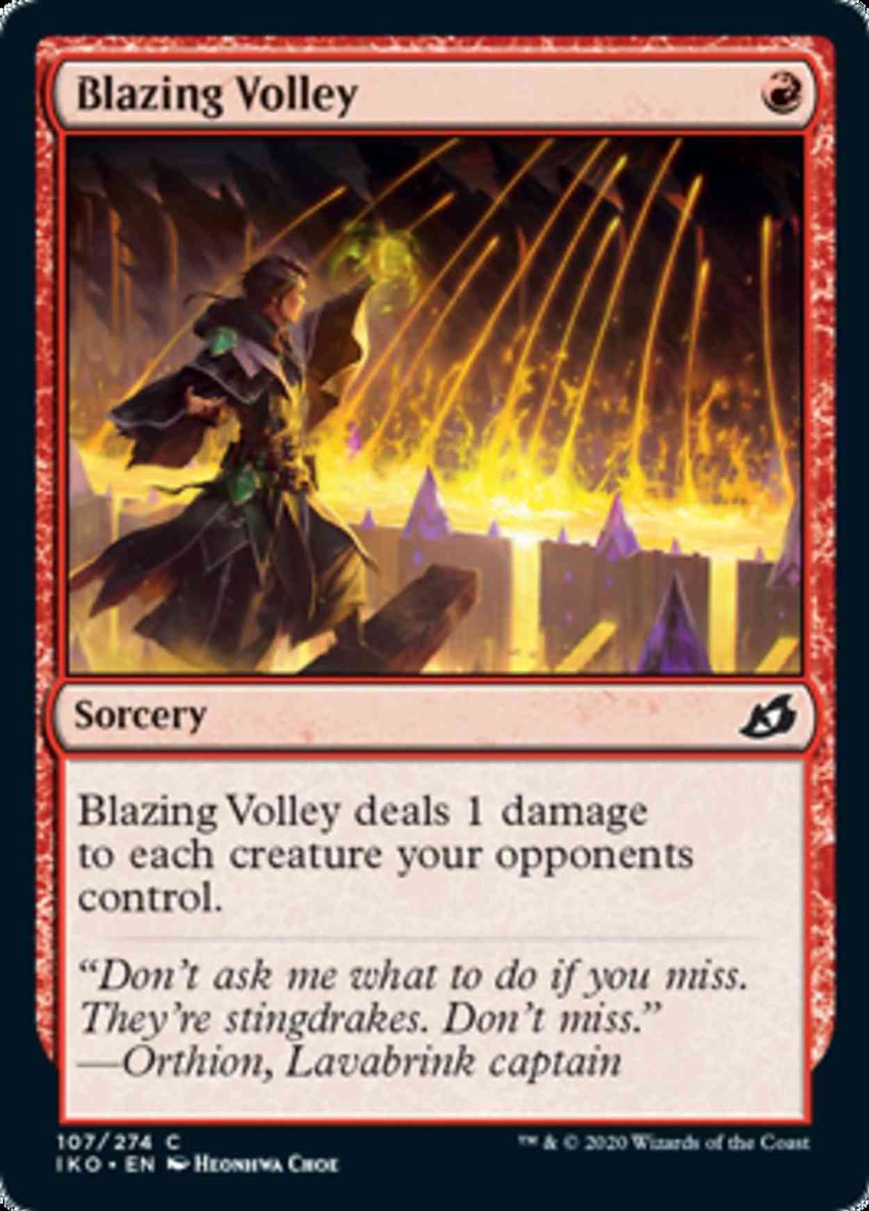 Blazing Volley magic card front