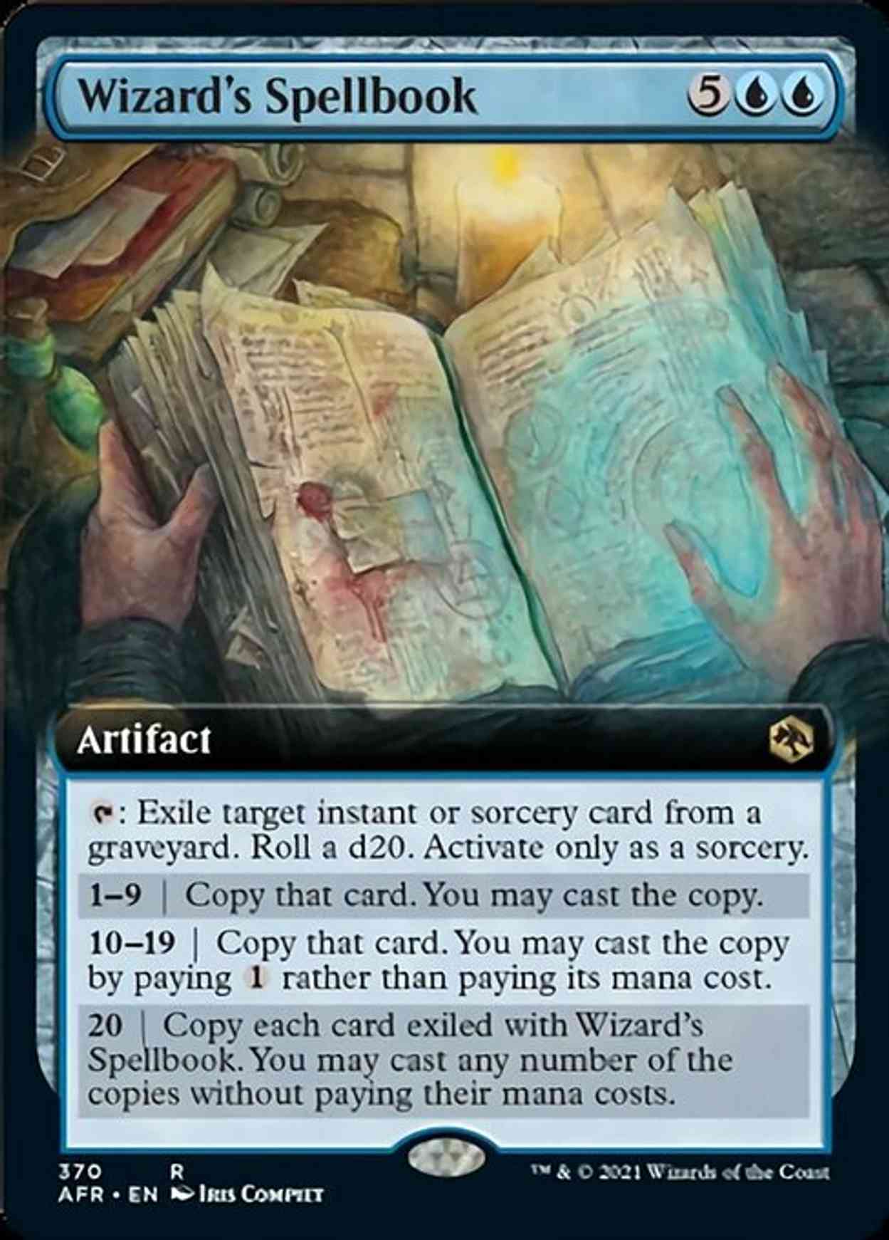 Wizard's Spellbook (Extended Art) magic card front