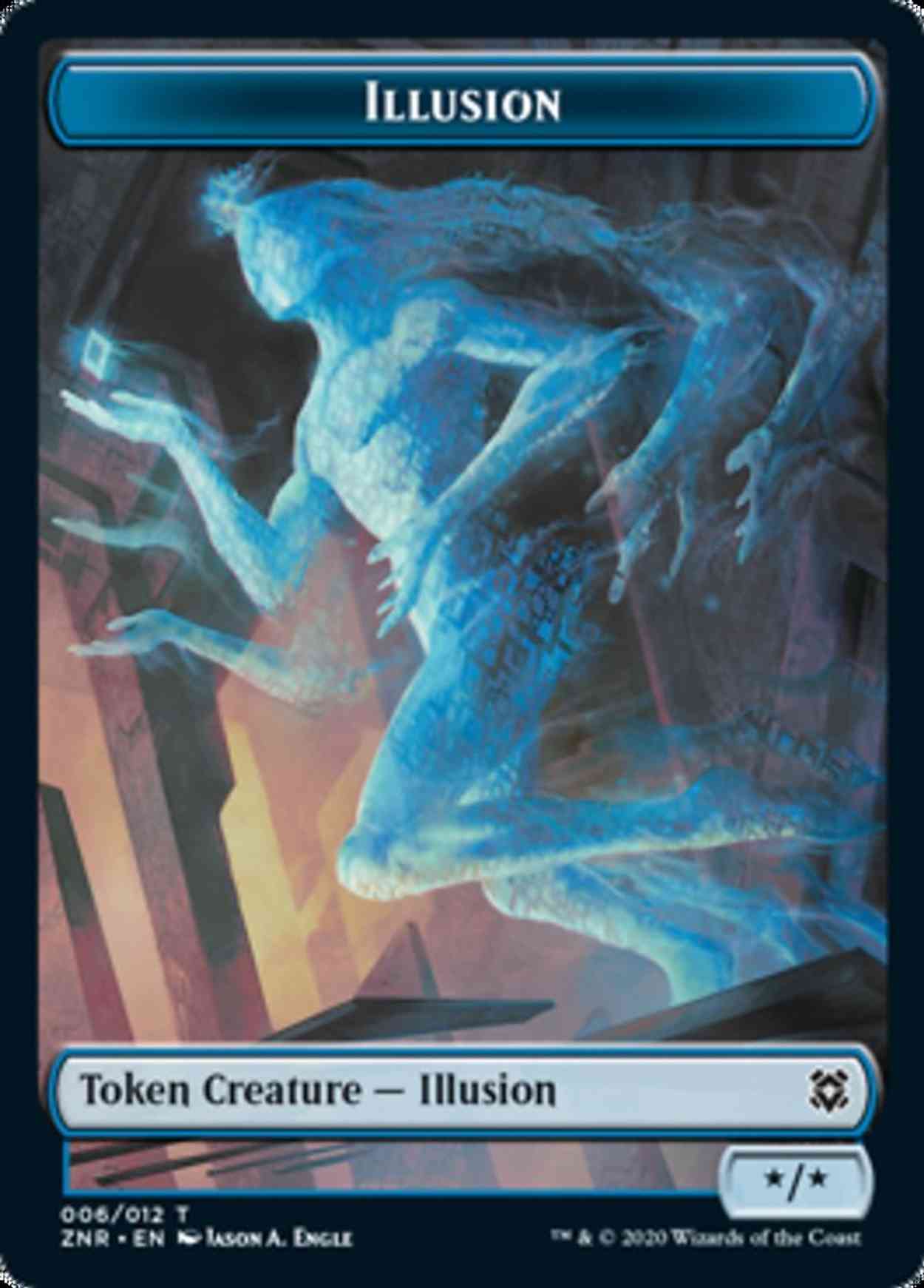 Illusion // Plant Double-sided Token magic card front