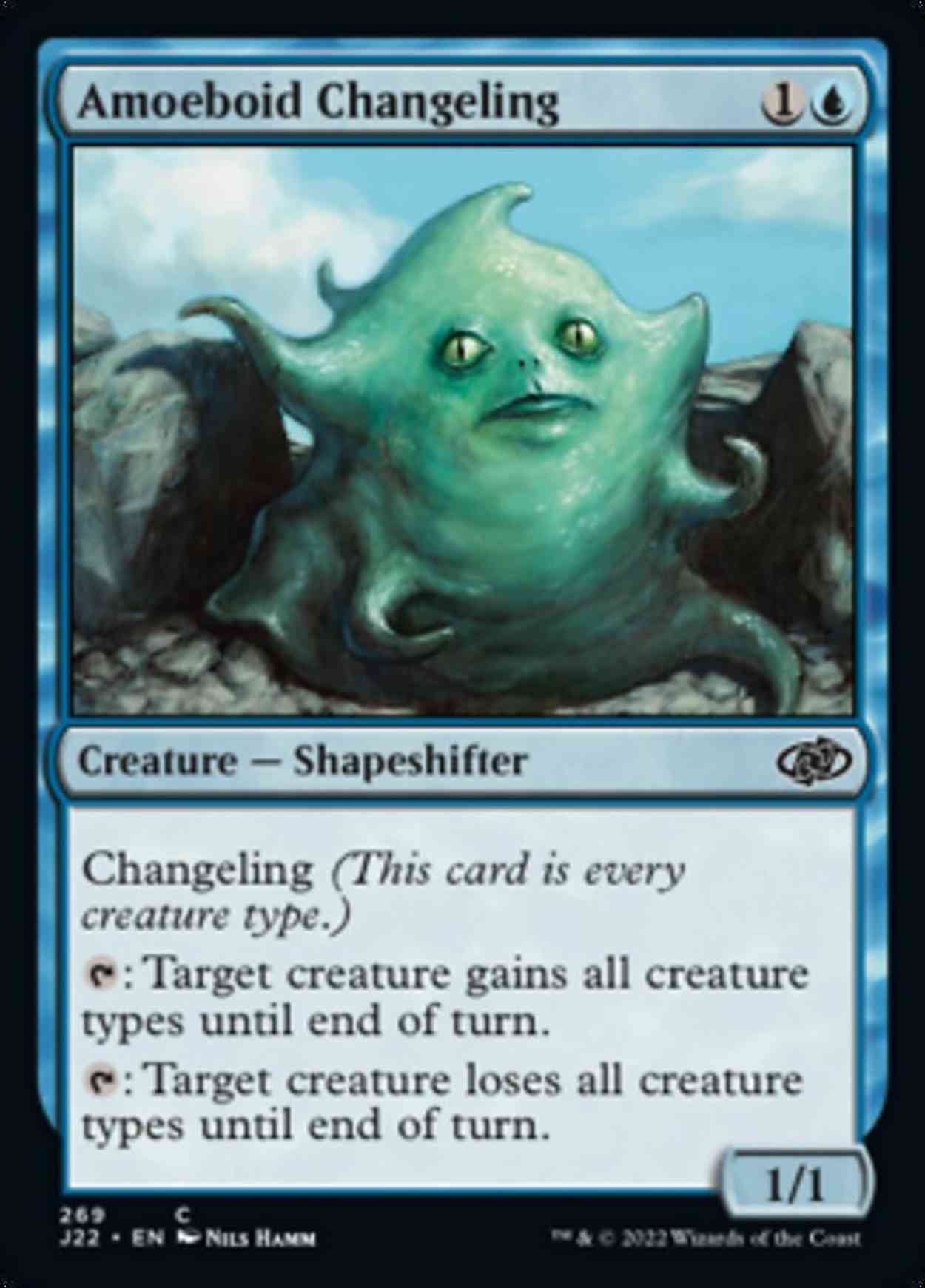 Amoeboid Changeling magic card front