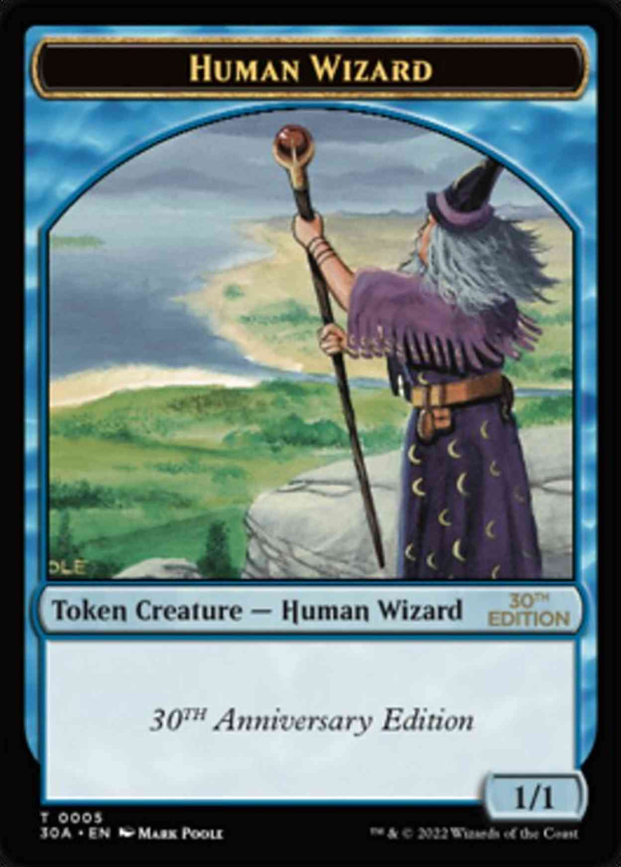 Human Wizard Token magic card front