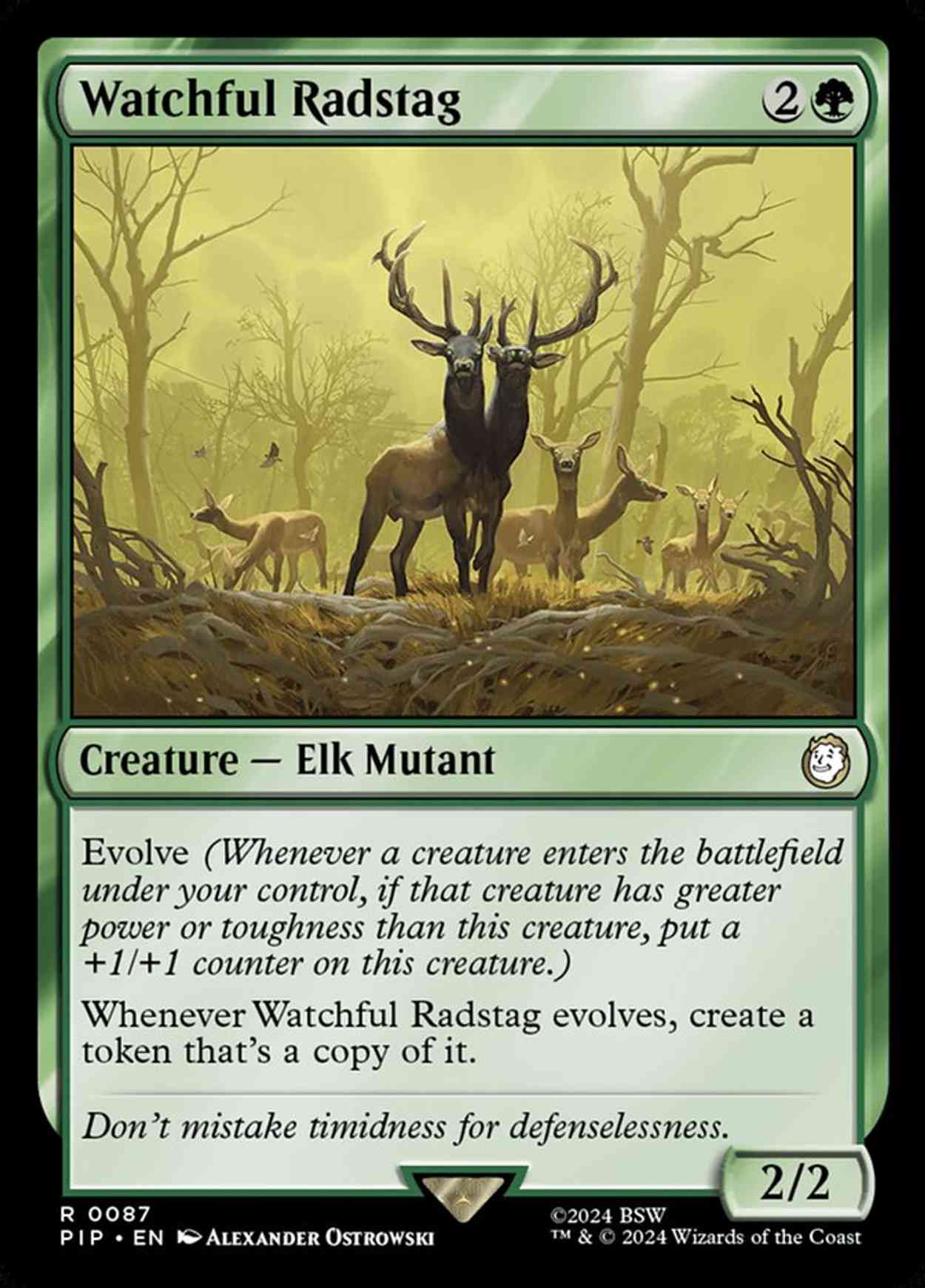 Watchful Radstag magic card front