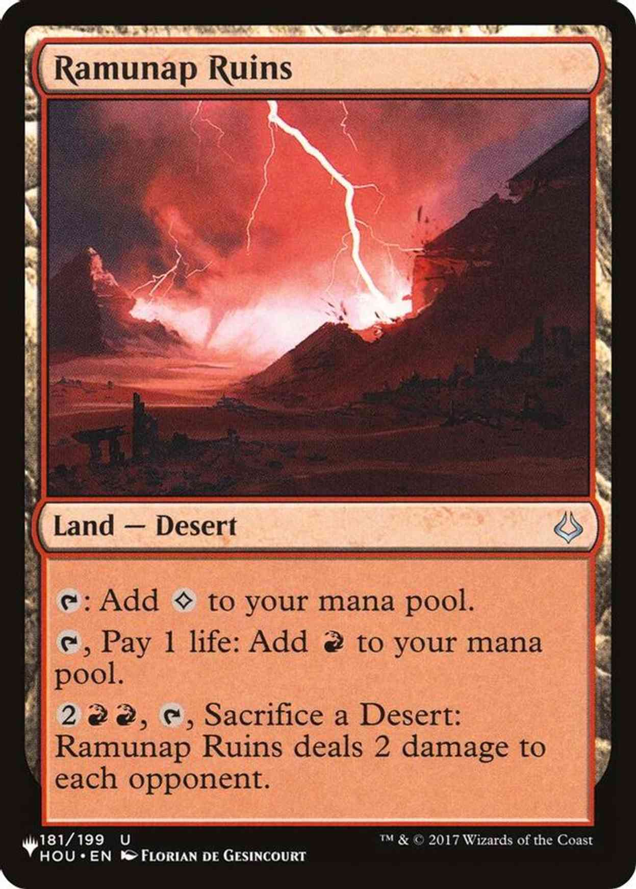 Ramunap Ruins magic card front