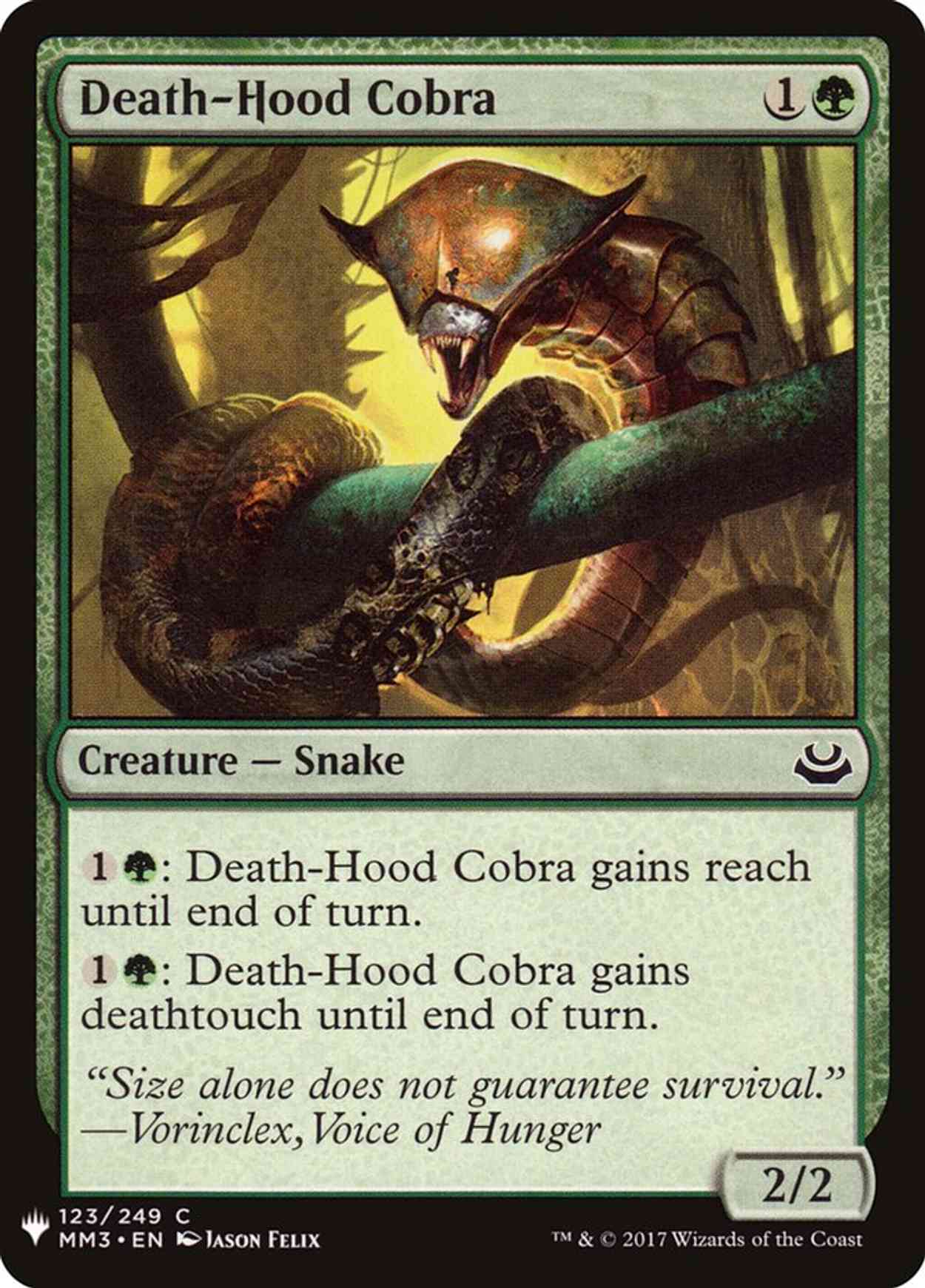 Death-Hood Cobra magic card front