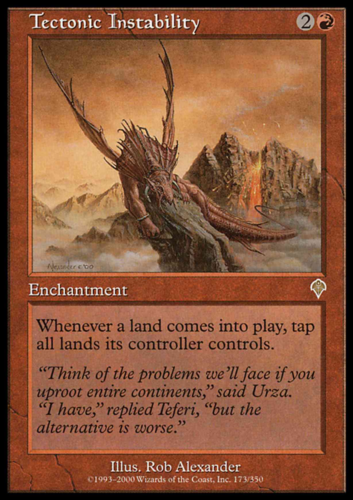 Tectonic Instability magic card front