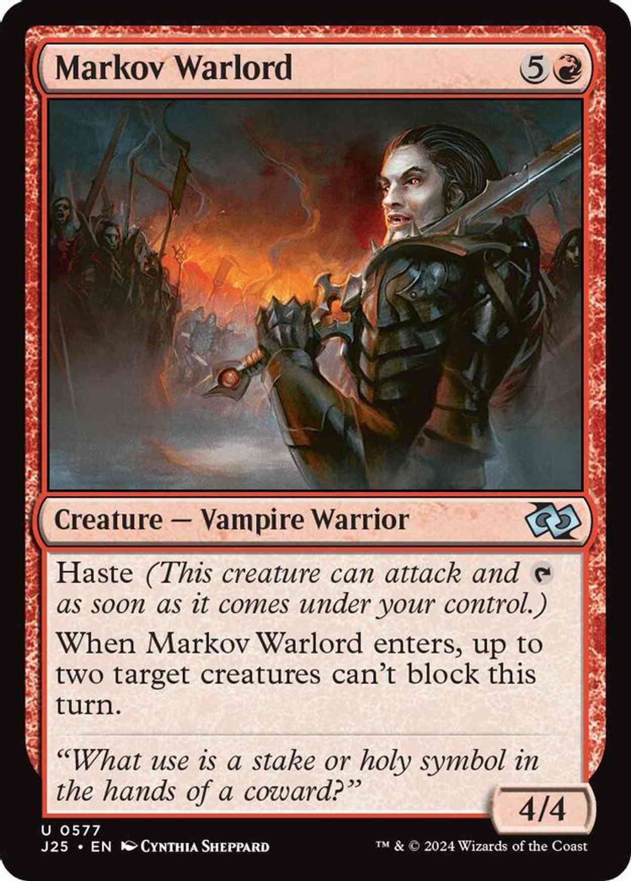 Markov Warlord magic card front