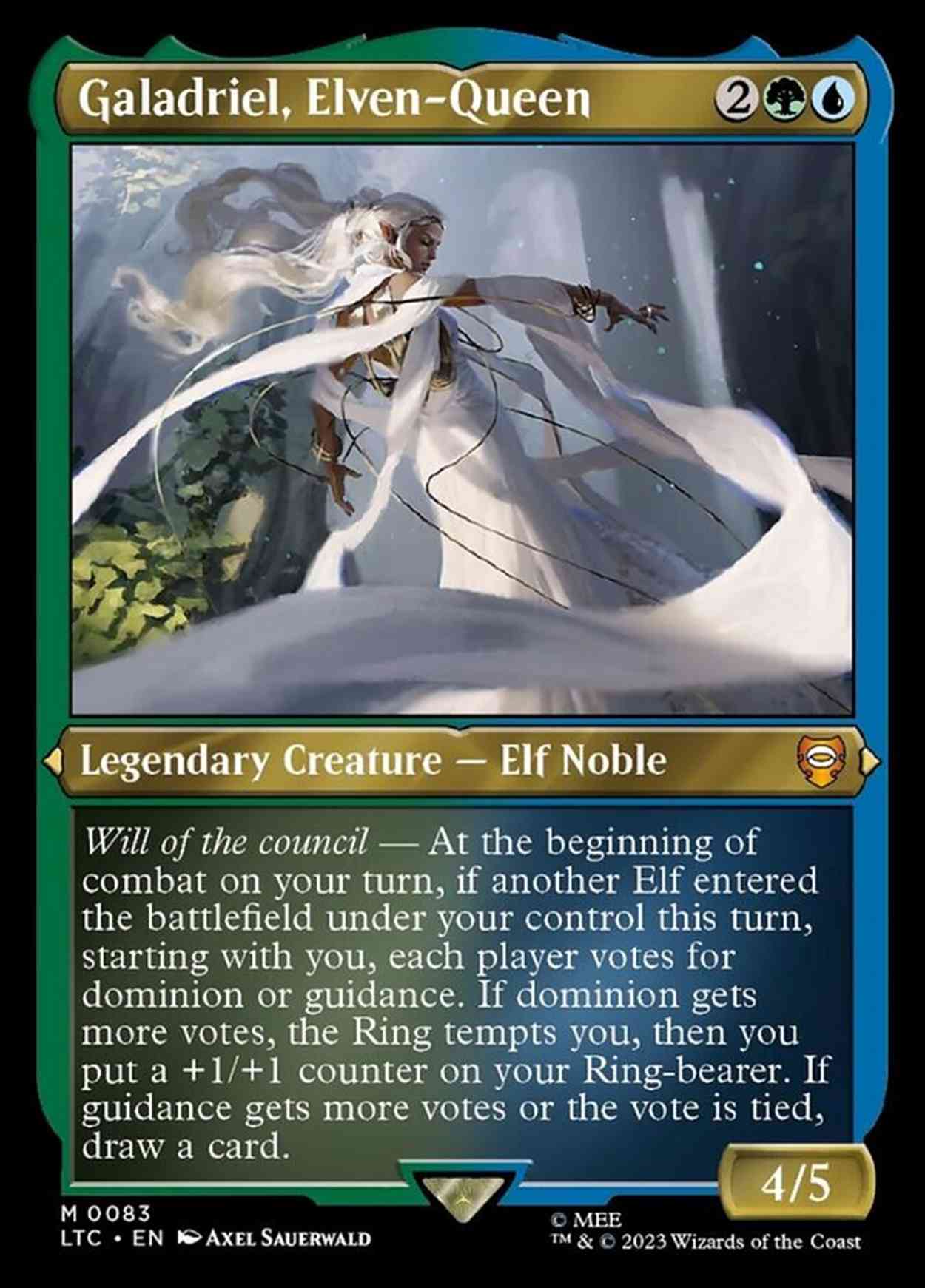 Galadriel, Elven-Queen (Display Commander) - Thick Stock magic card front