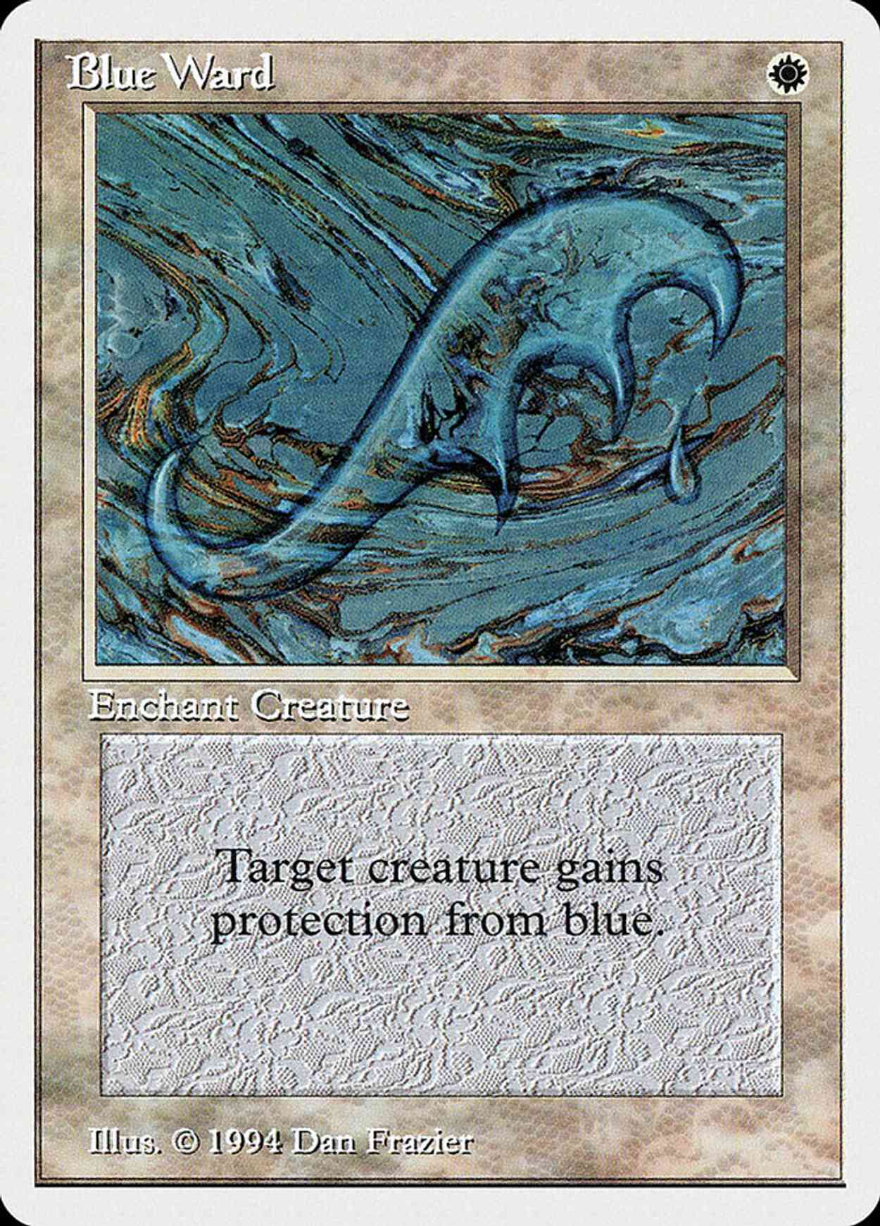 Blue Ward magic card front