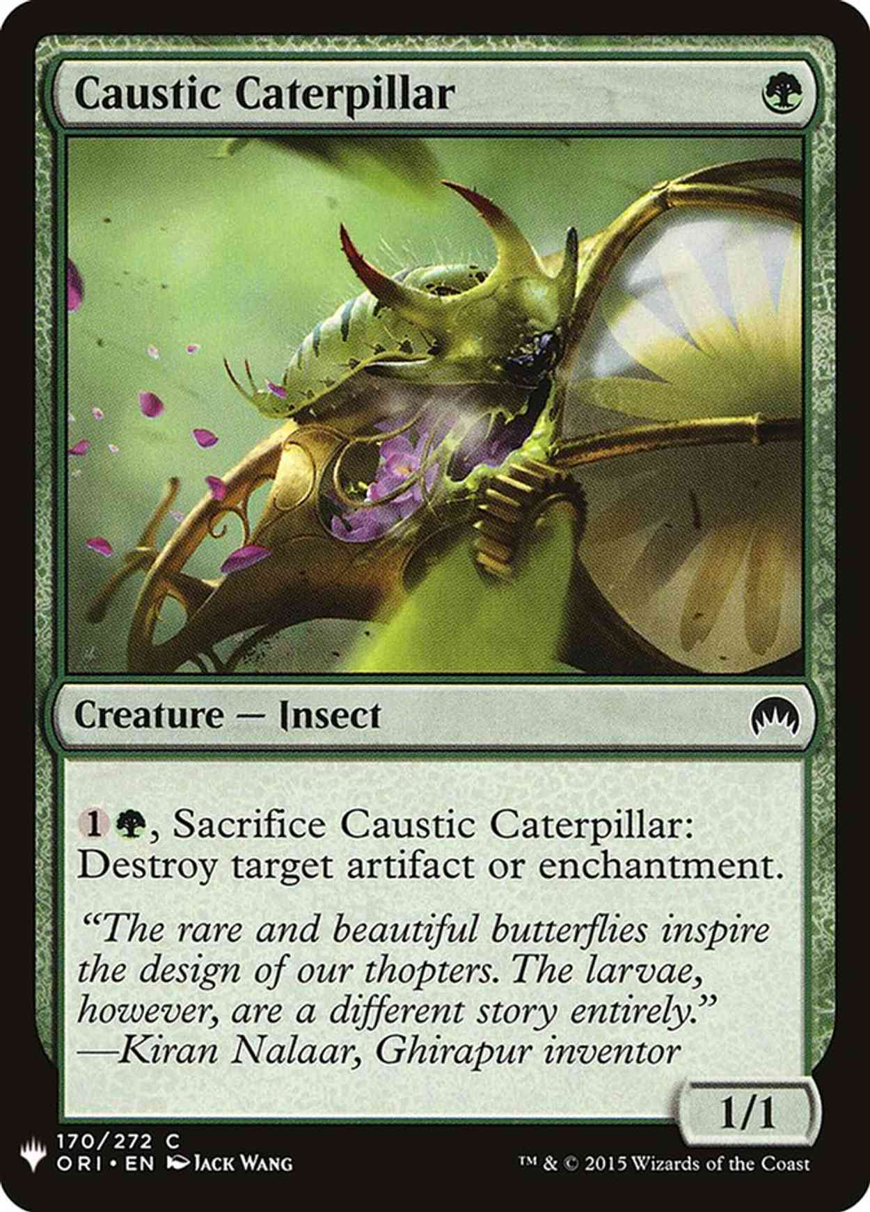 Caustic Caterpillar magic card front