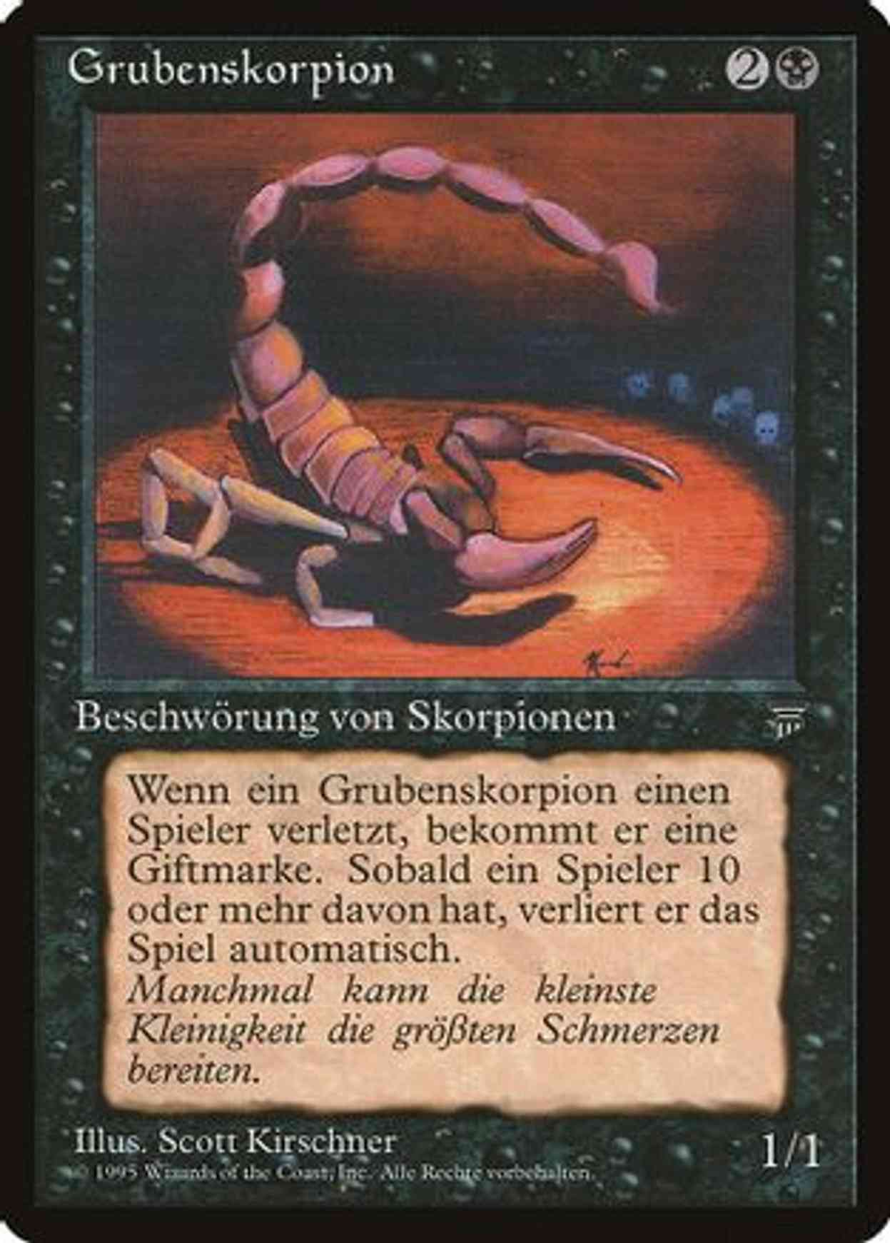 Pit Scorpion (German) - "Grubenskorpion" magic card front