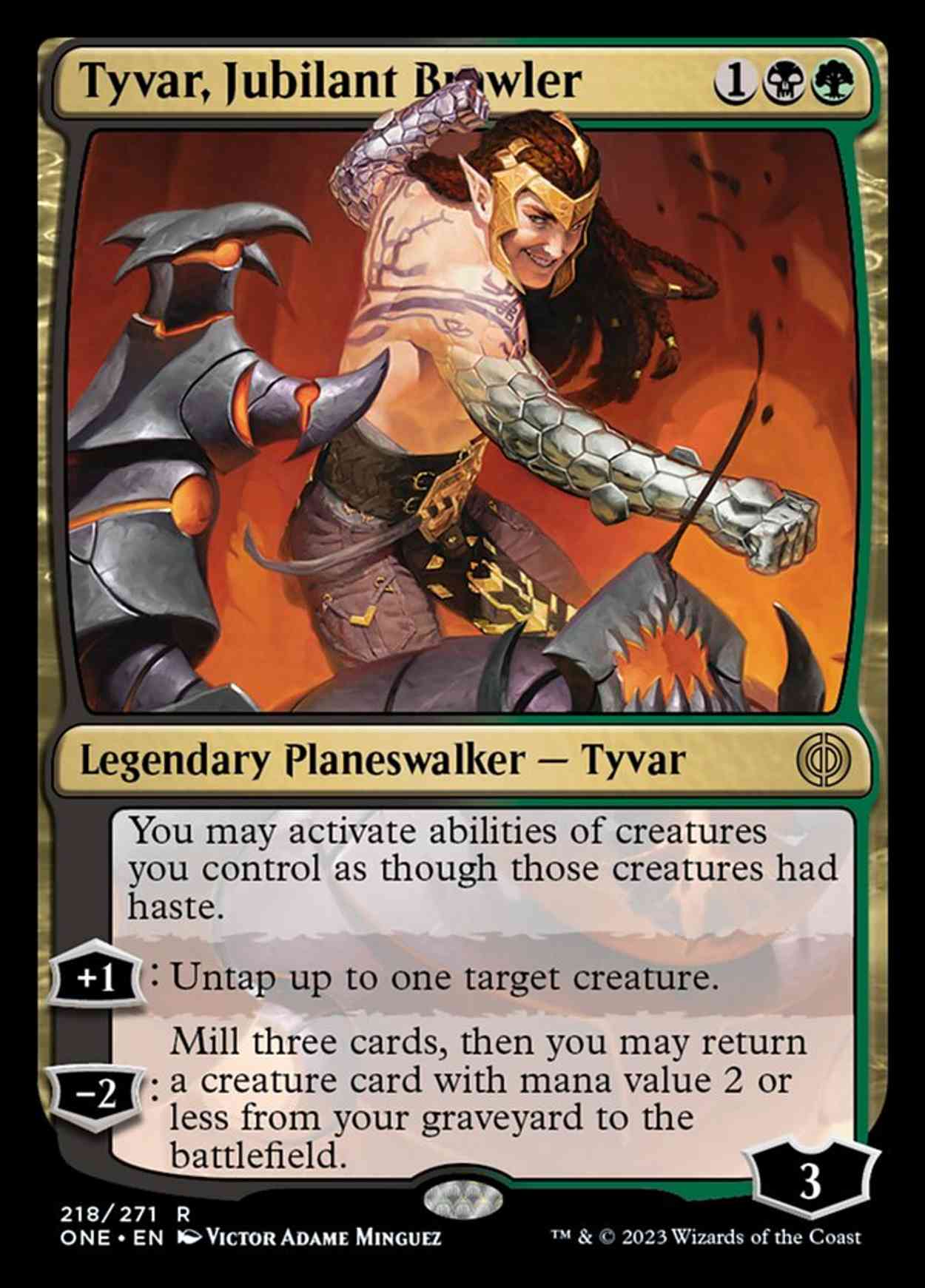 Tyvar, Jubilant Brawler magic card front