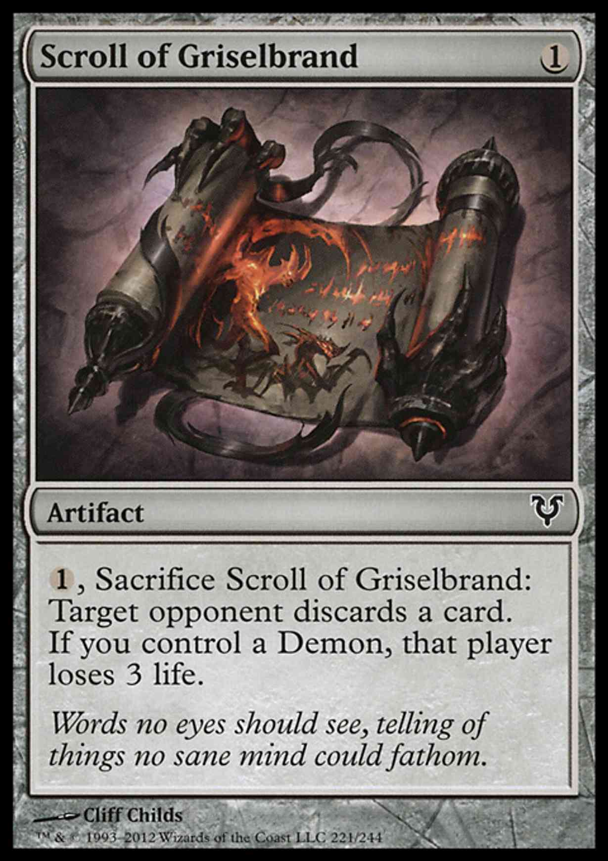 Scroll of Griselbrand magic card front