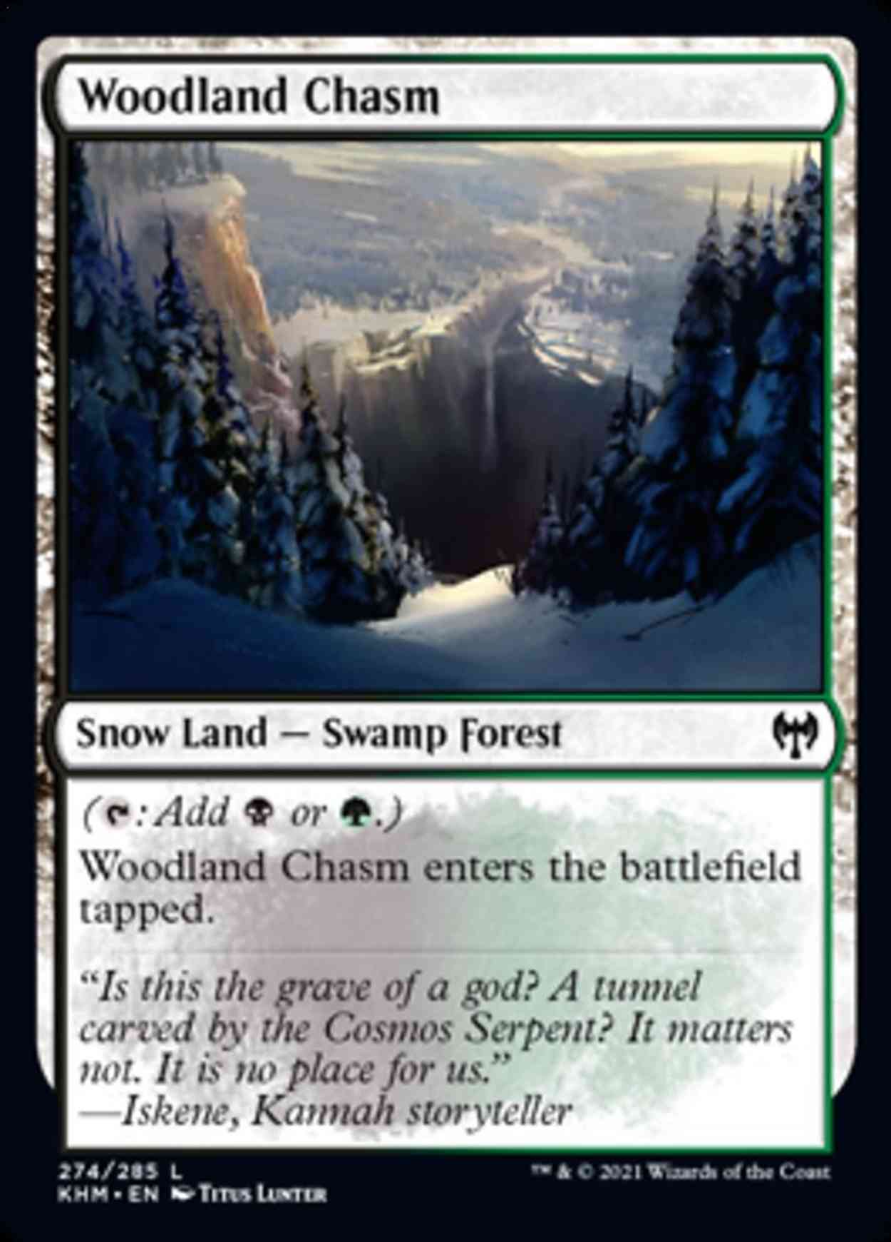 Woodland Chasm magic card front