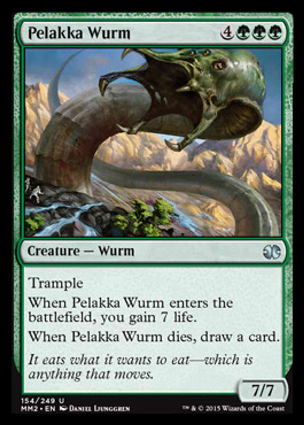 Pelakka Wurm magic card front