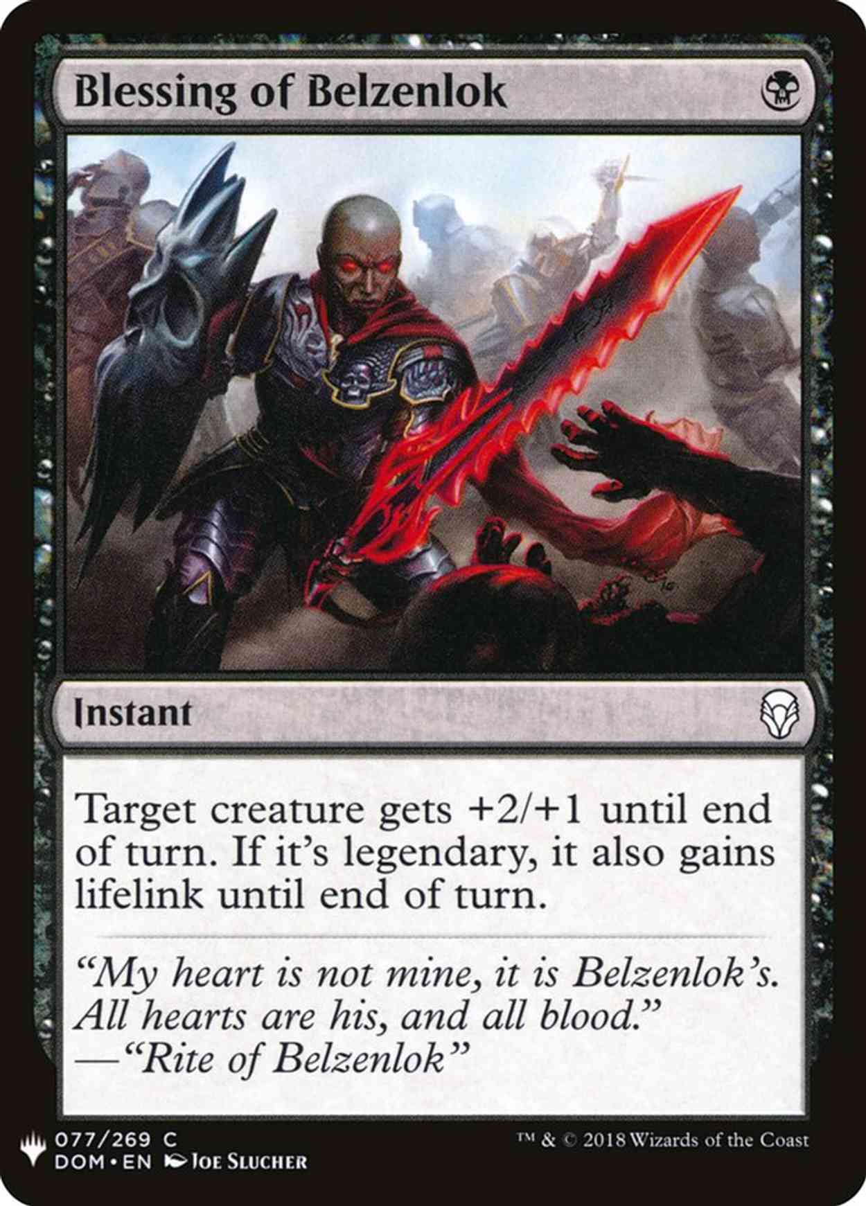 Blessing of Belzenlok magic card front
