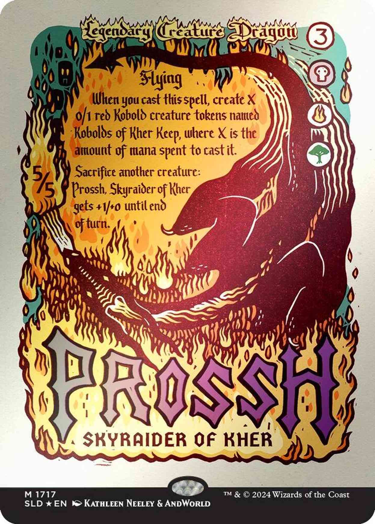 Prossh, Skyraider of Kher (Rainbow Foil) magic card front