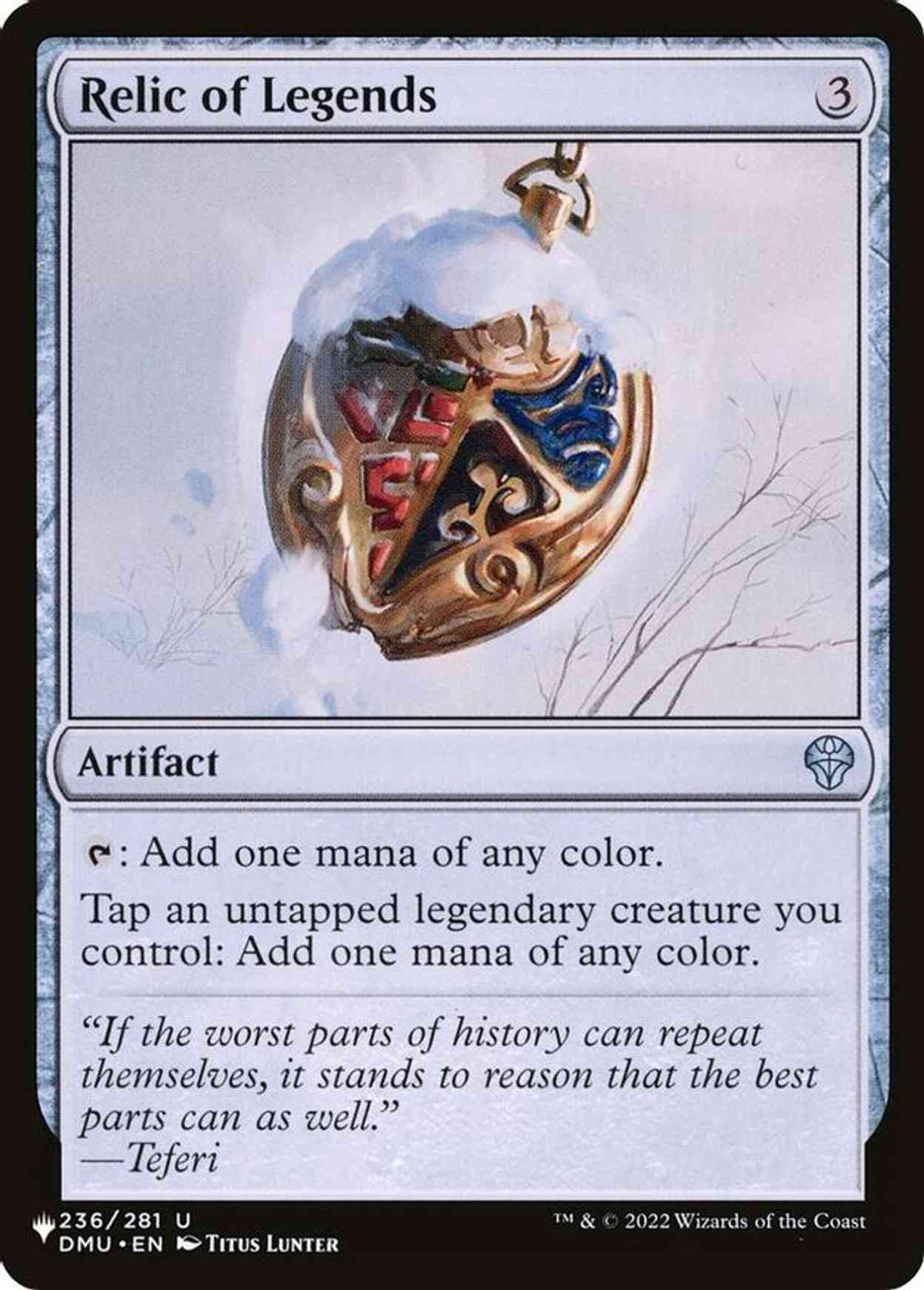 Relic of Legends magic card front