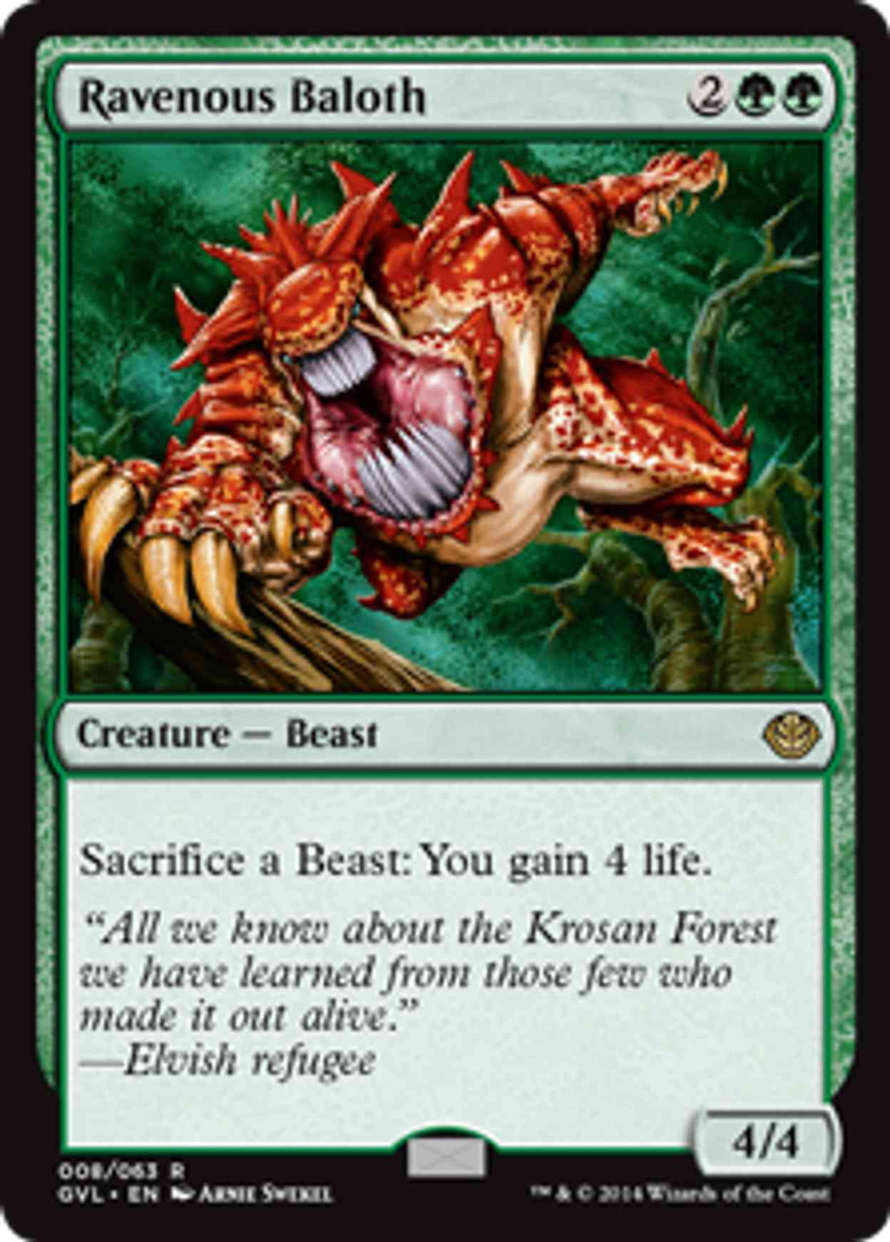 Ravenous Baloth magic card front