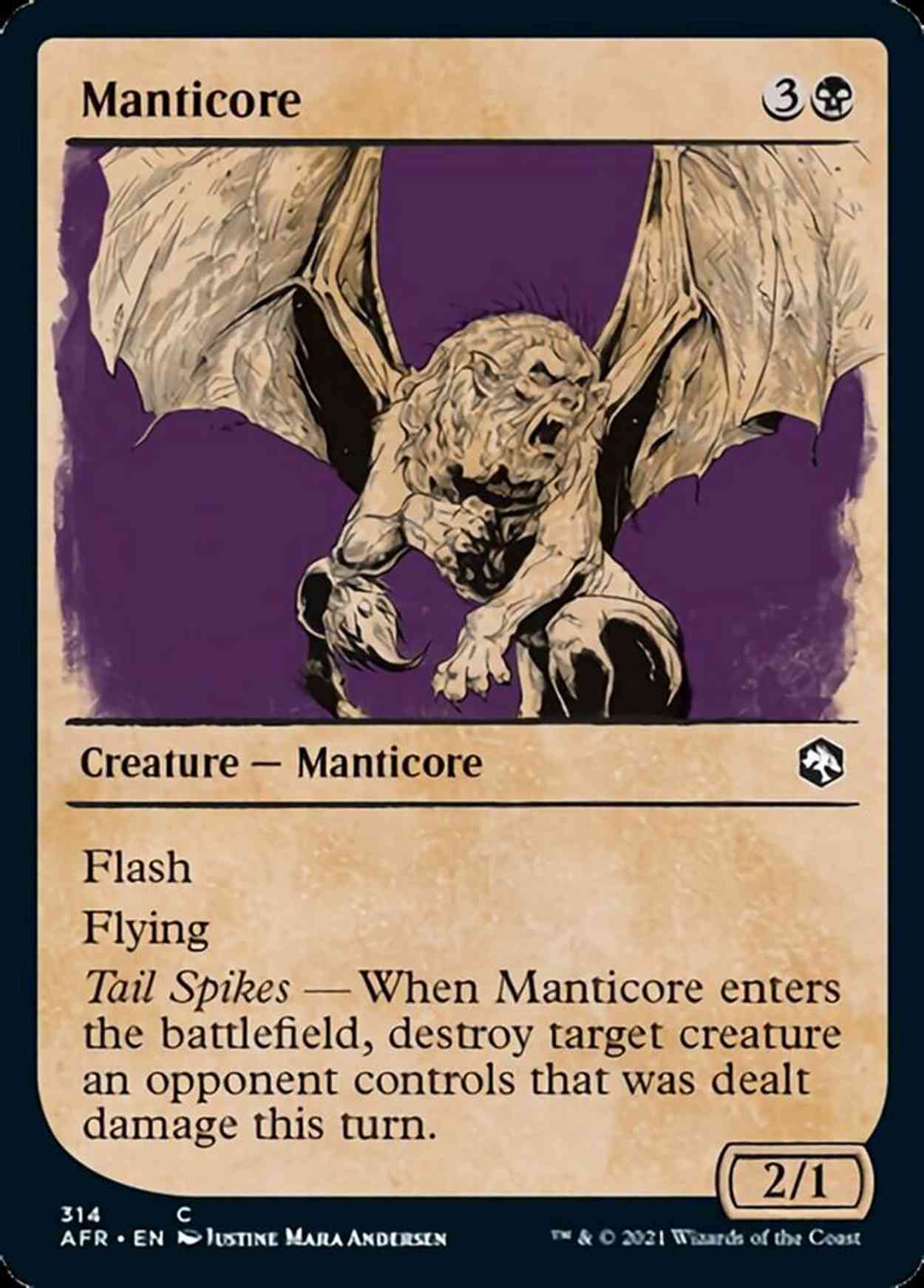 Manticore (Showcase) magic card front