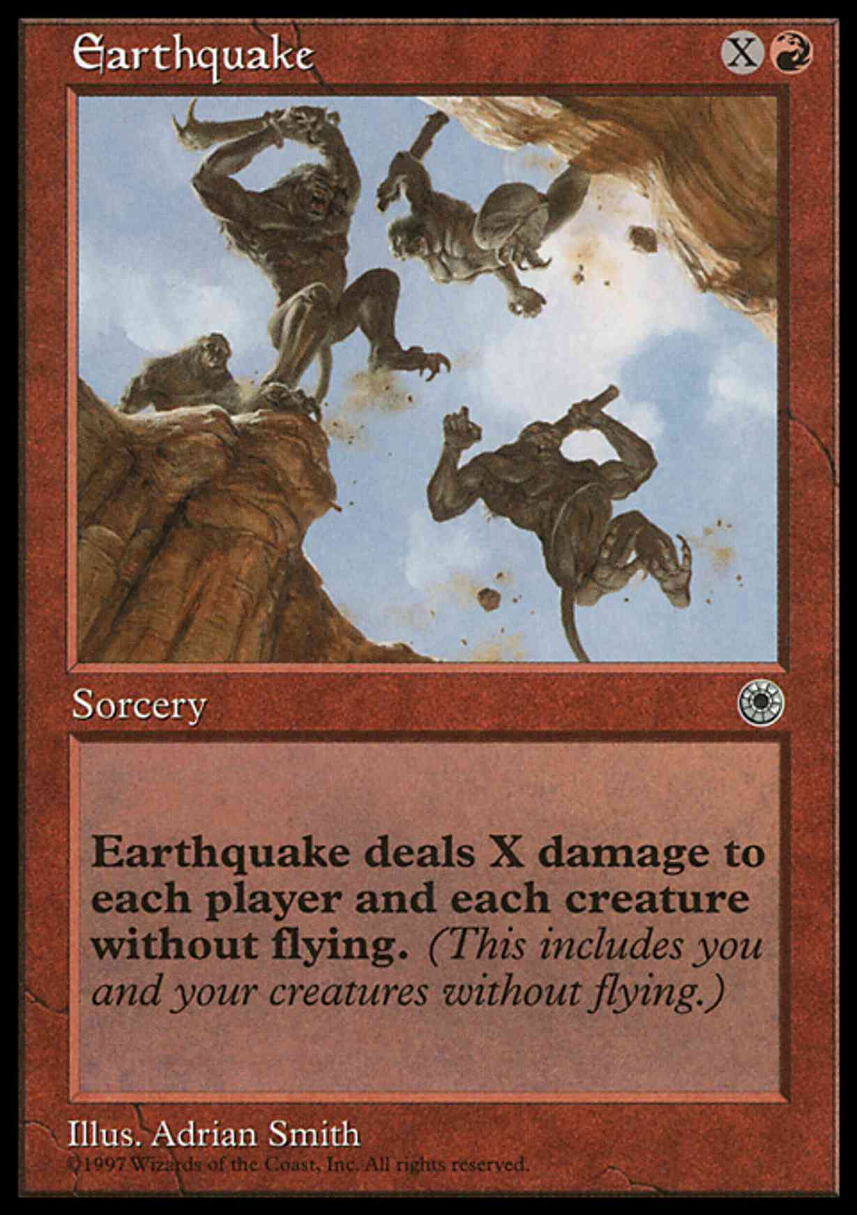 Earthquake magic card front