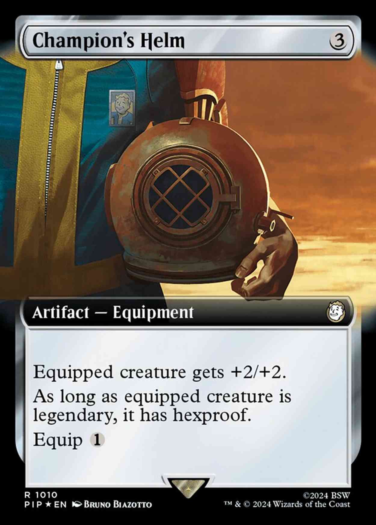 Champion's Helm (Extended Art) (Surge Foil) magic card front