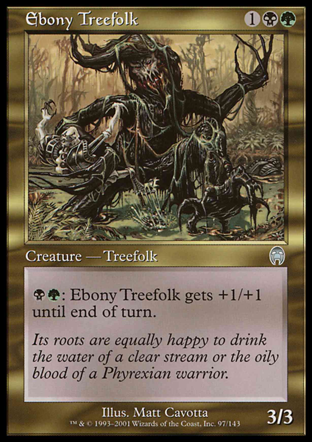 Ebony Treefolk magic card front