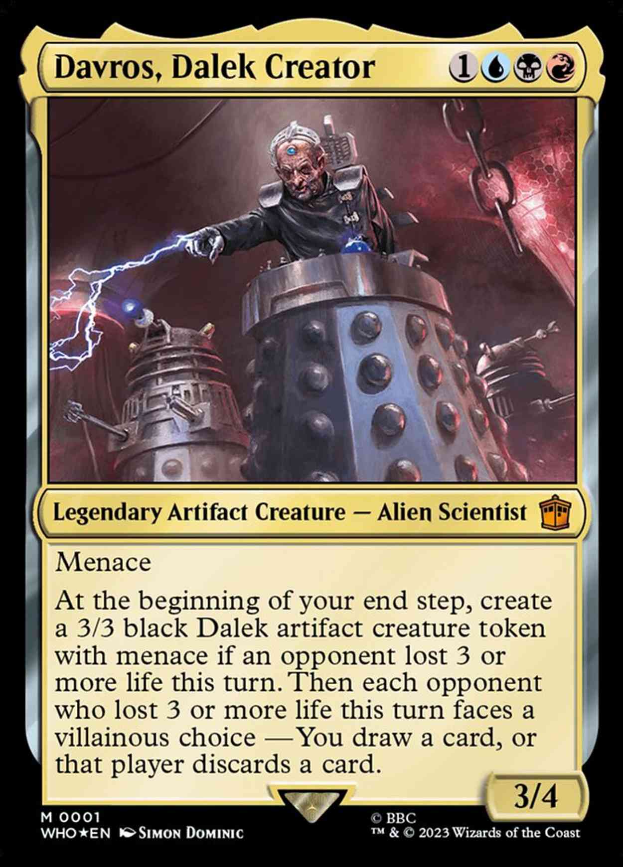 Davros, Dalek Creator magic card front