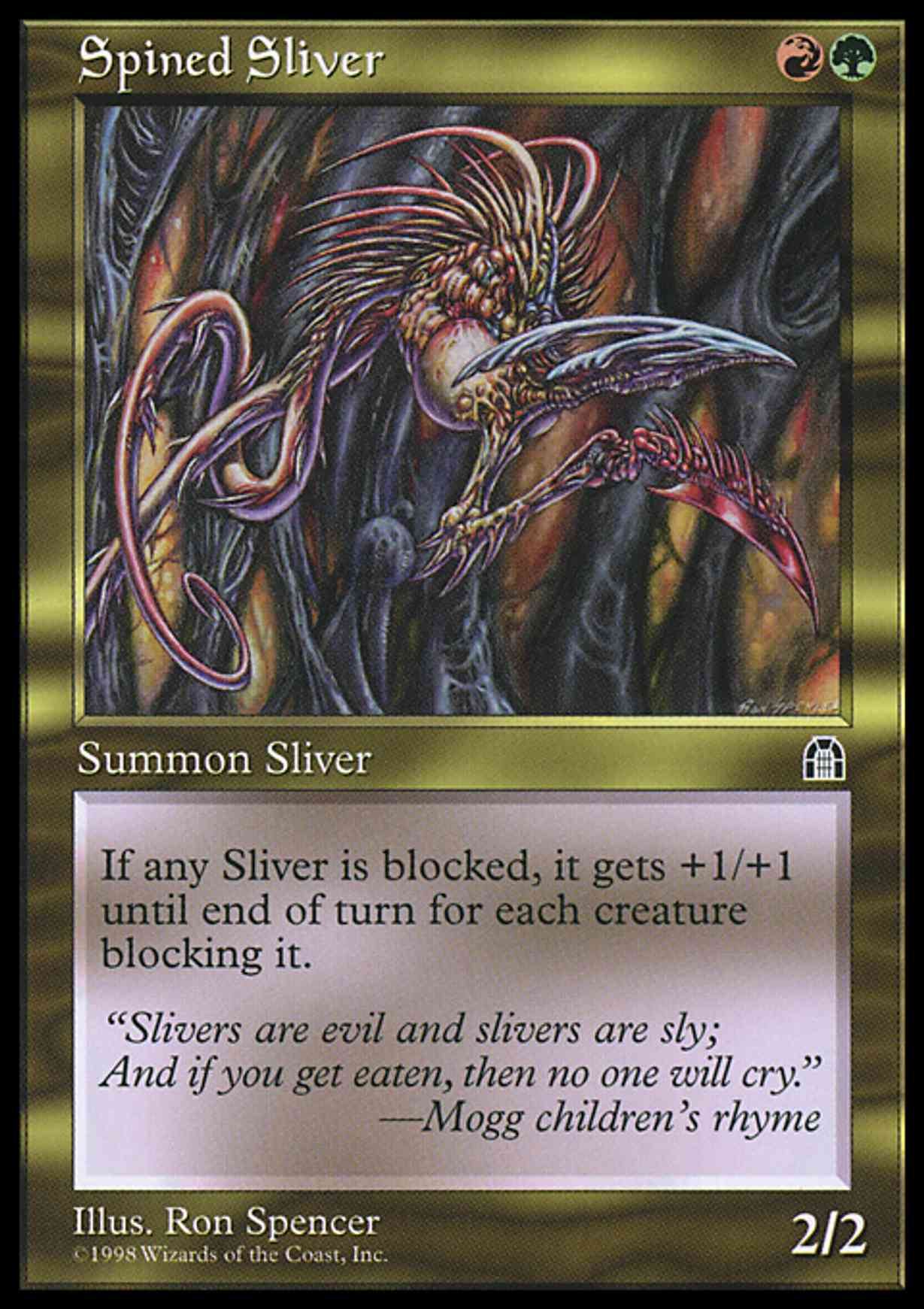 Spined Sliver magic card front